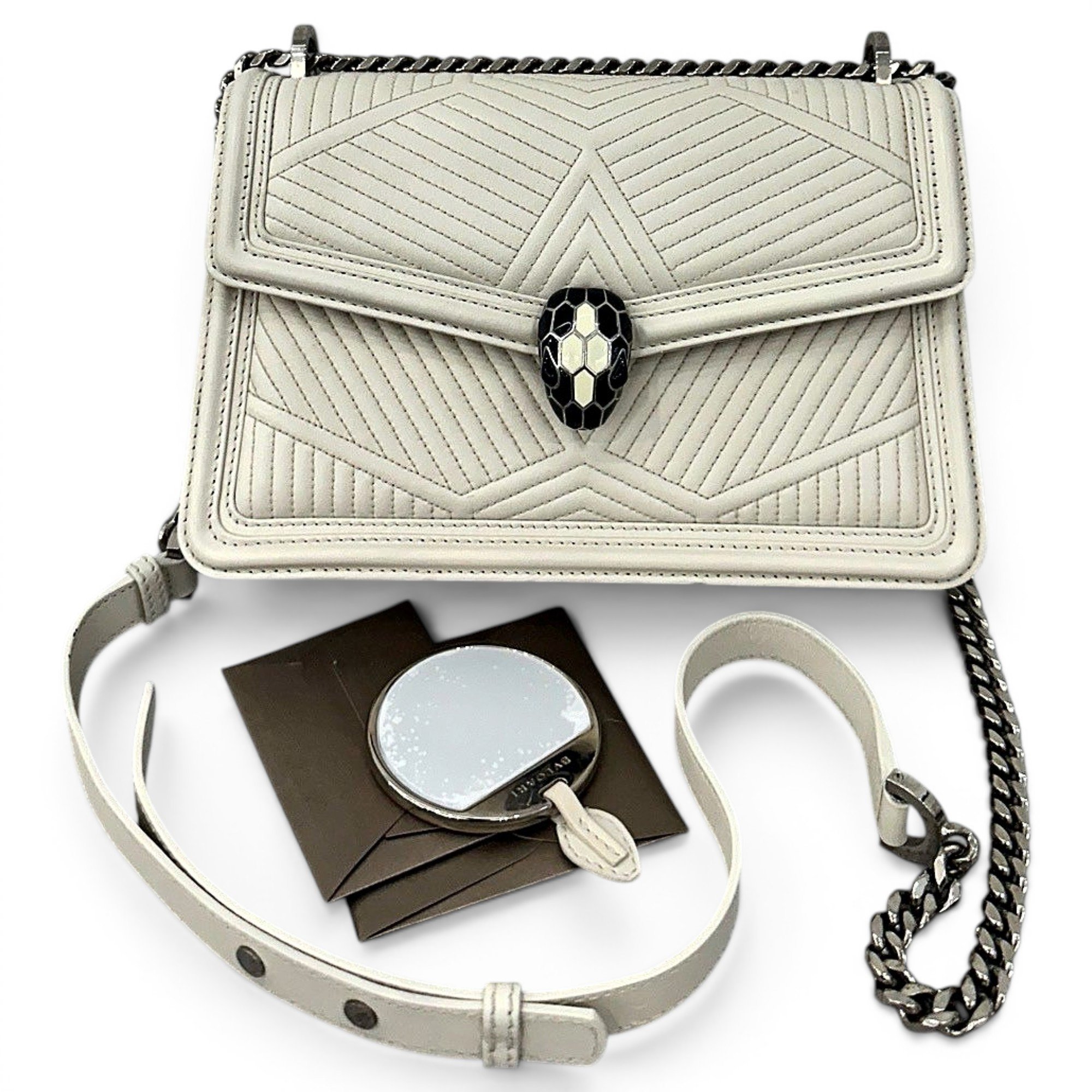 Serpenti leather handbag