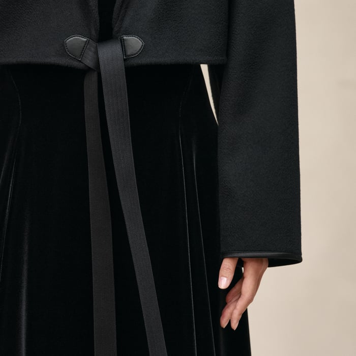 Noir Wrap Cashmere Jacket