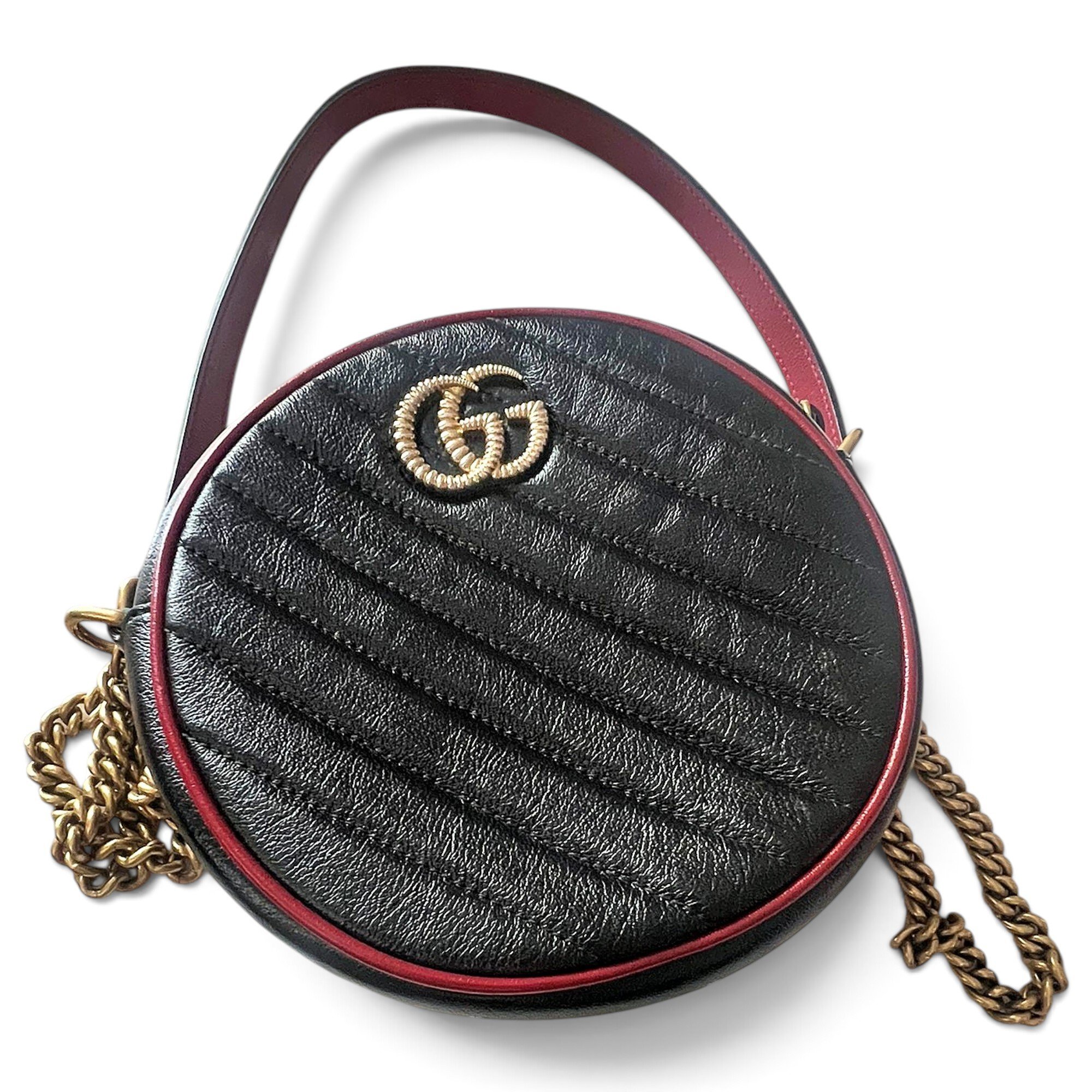 GG Marmont Circle leather crossbody bag
