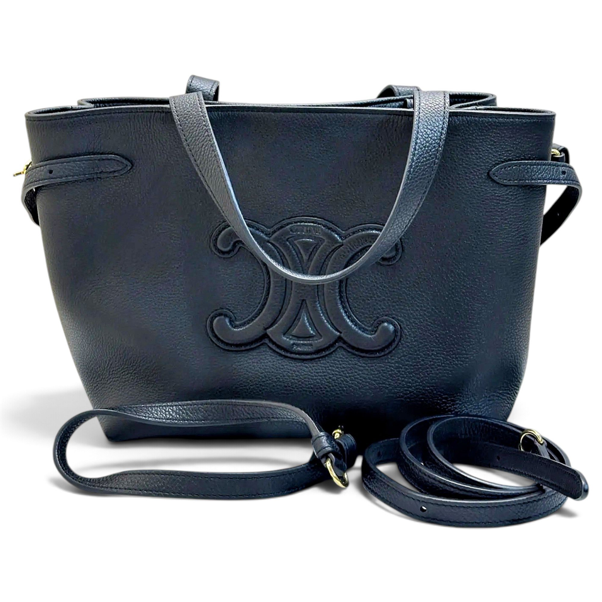 Cabas Phantom leather crossbody bag