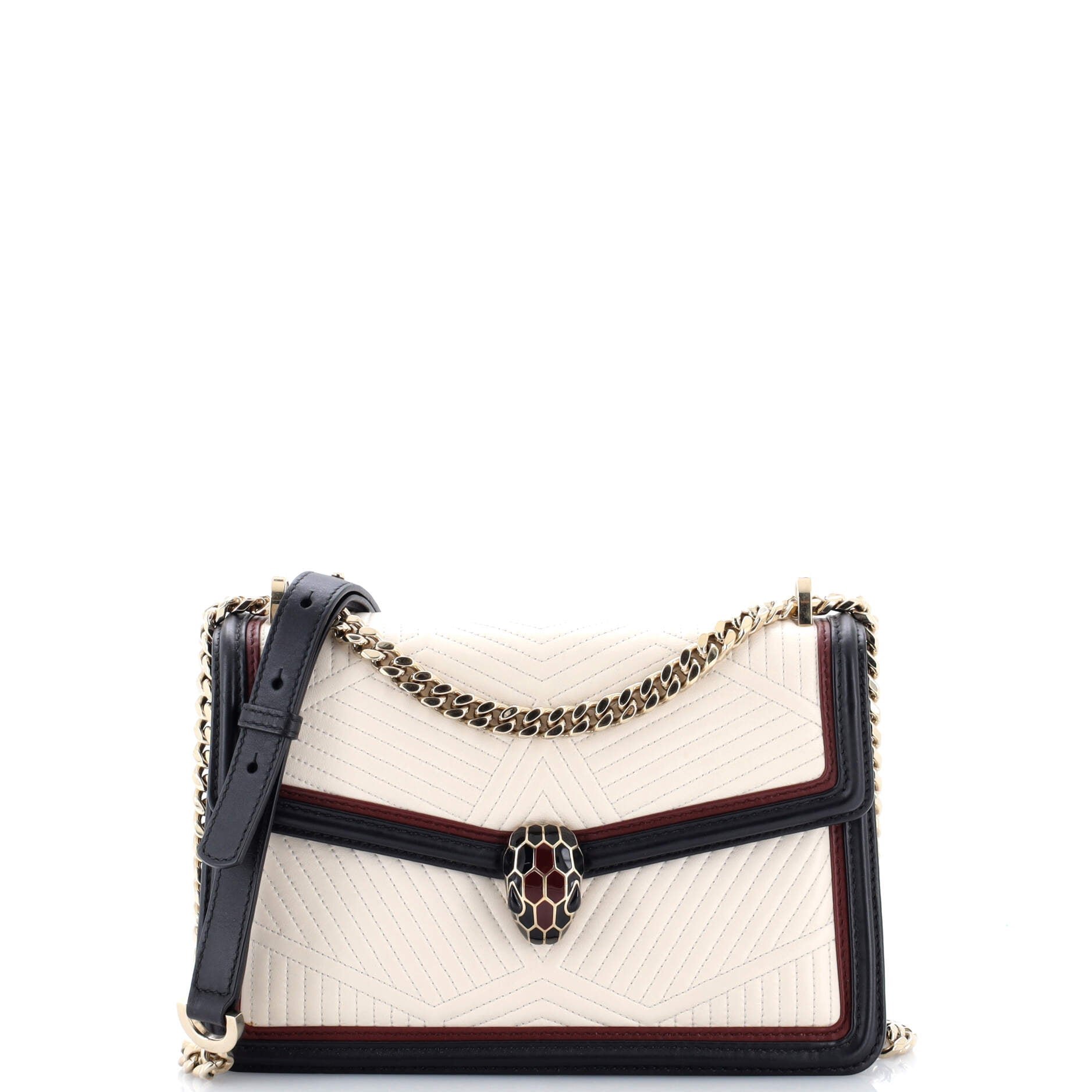 Bvlgari Serpenti Forever Shoulder Bag Quilted Leather Small