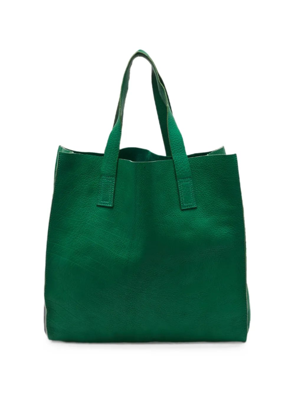vertical leather tote bag