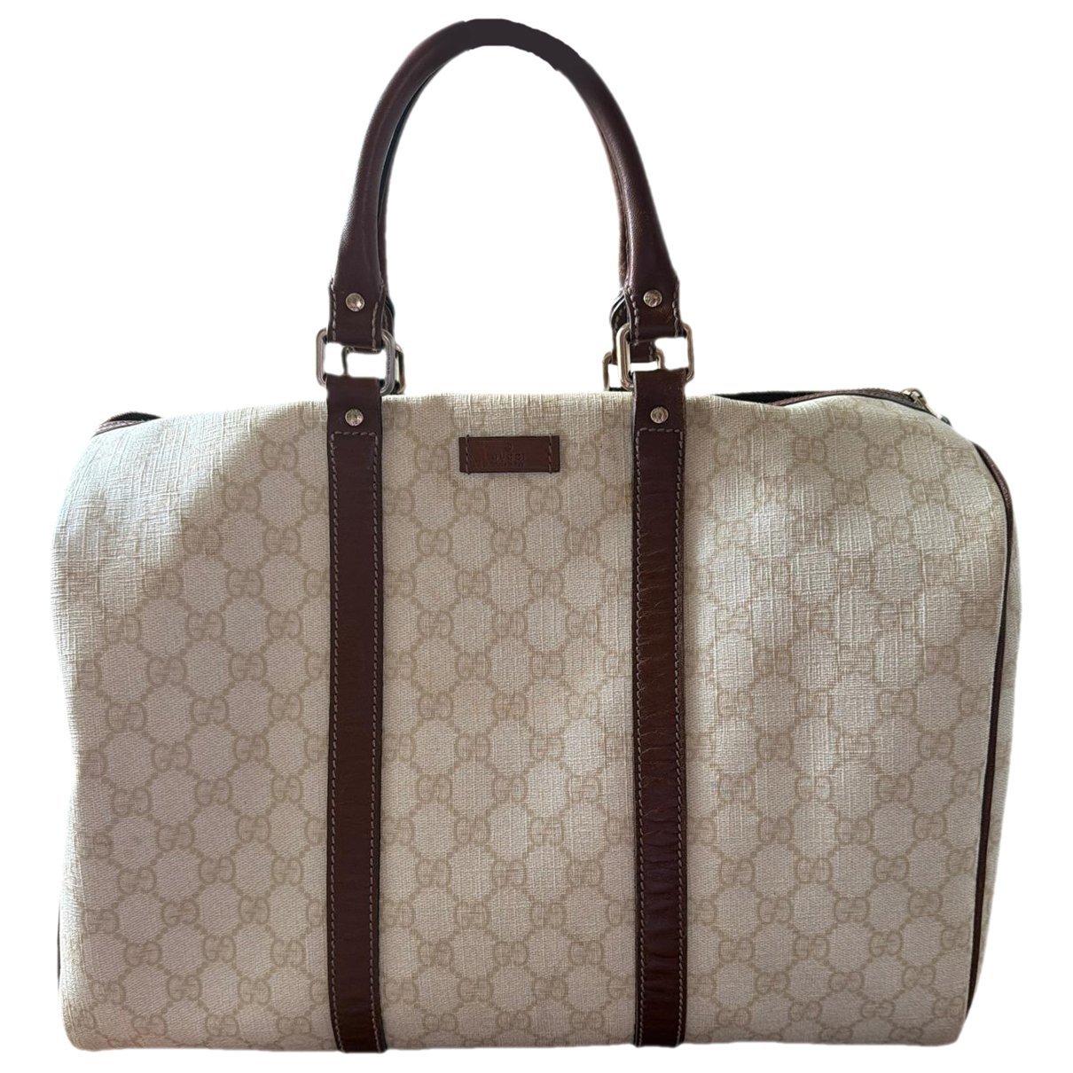 Boston leather bowling bag