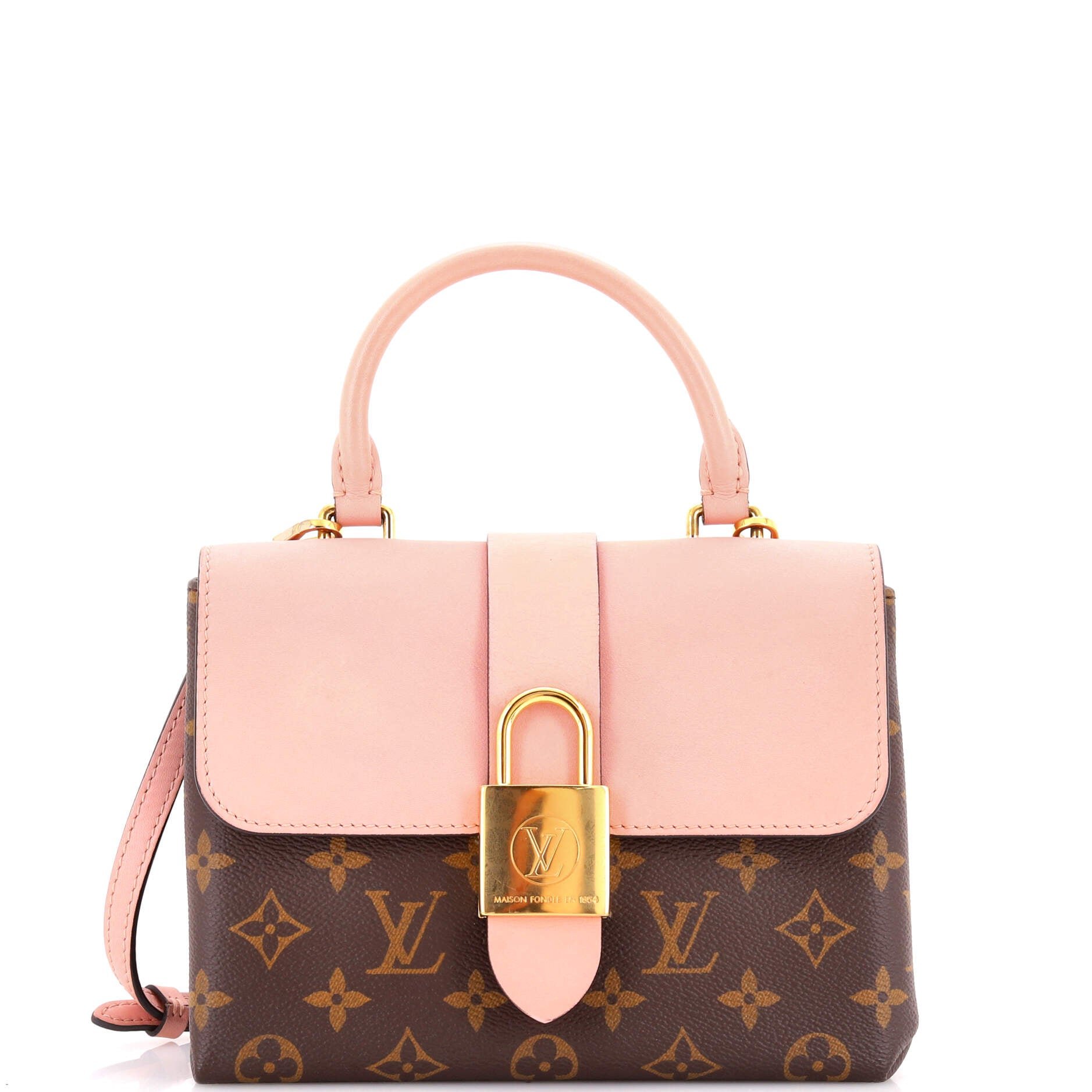 Locky Handbag Monogram Canvas with Leather BB