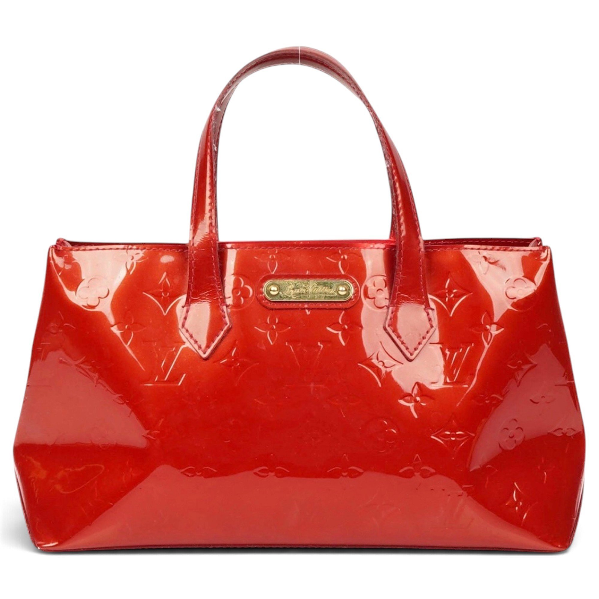 Patent leather handbag