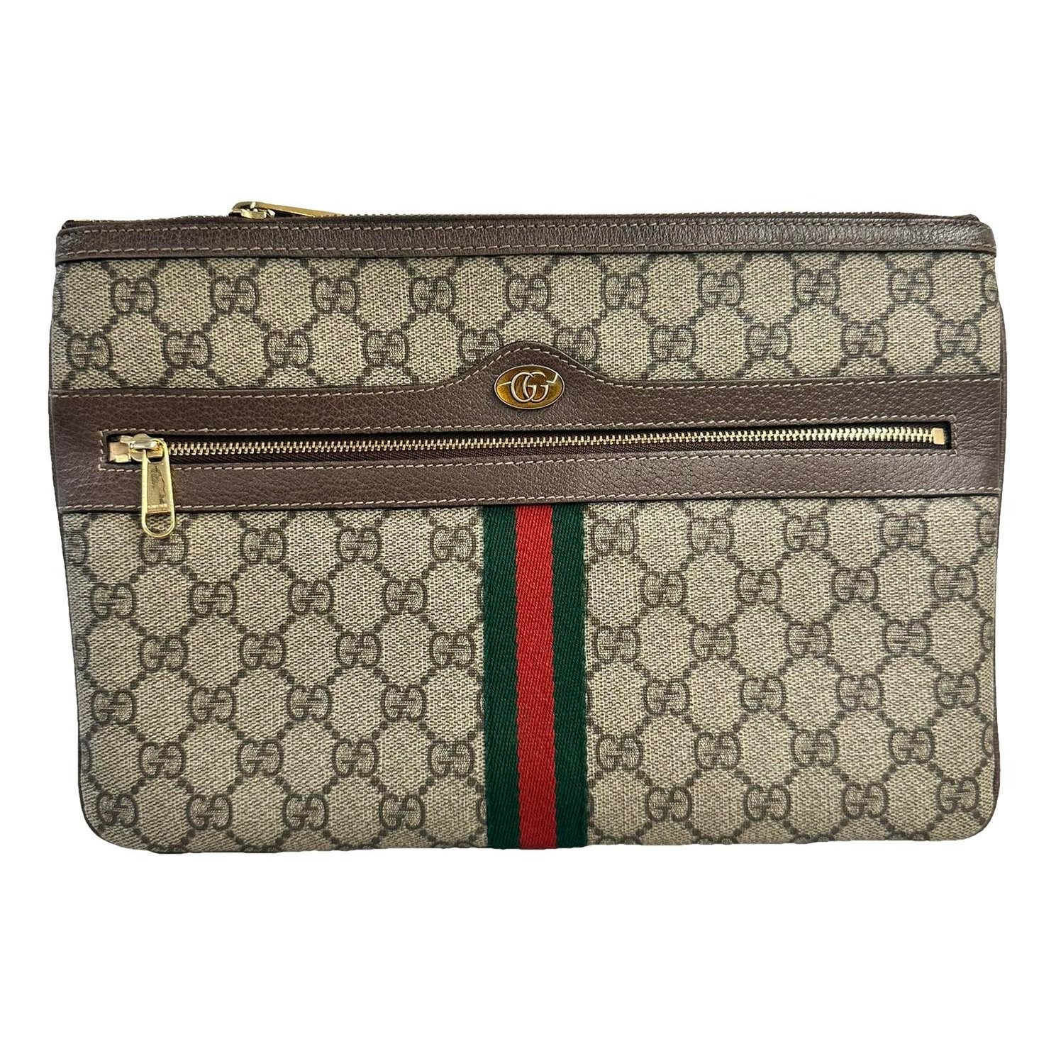 Ophidia leather clutch bag