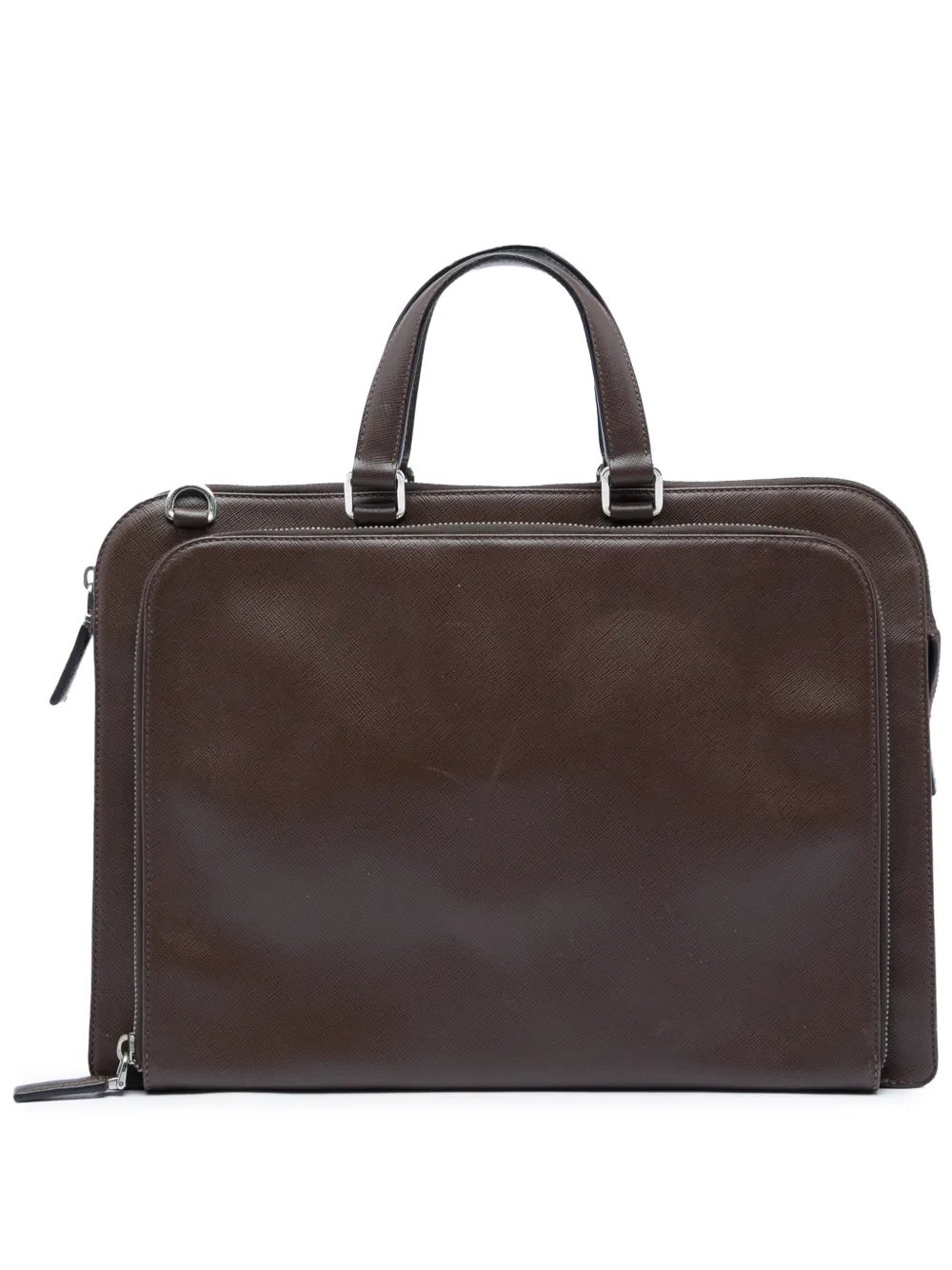 2013-2026 Saffiano Cuir Travel Front Zip Pocket Briefcase business bag