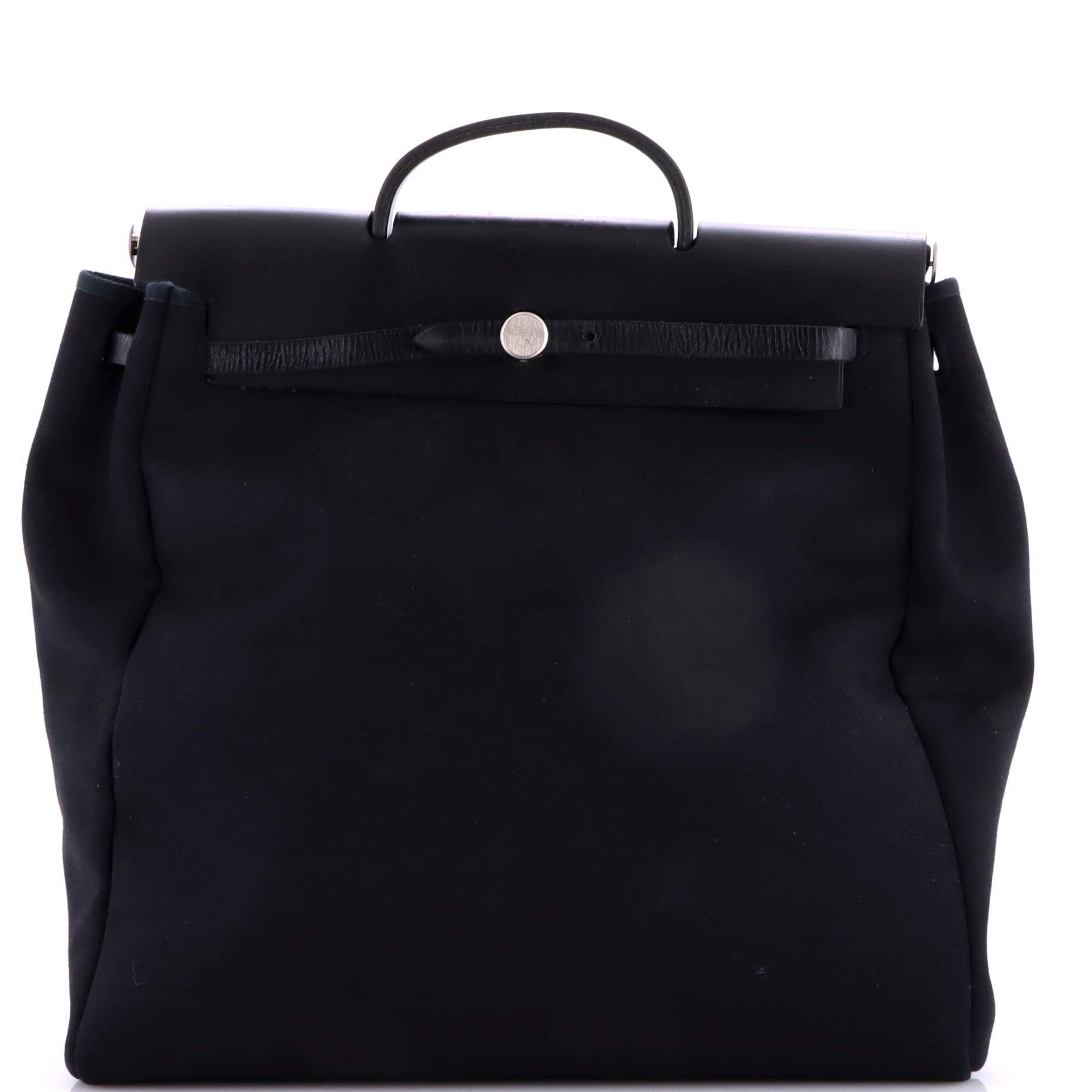 Hermes Herbag Toile and Leather MM