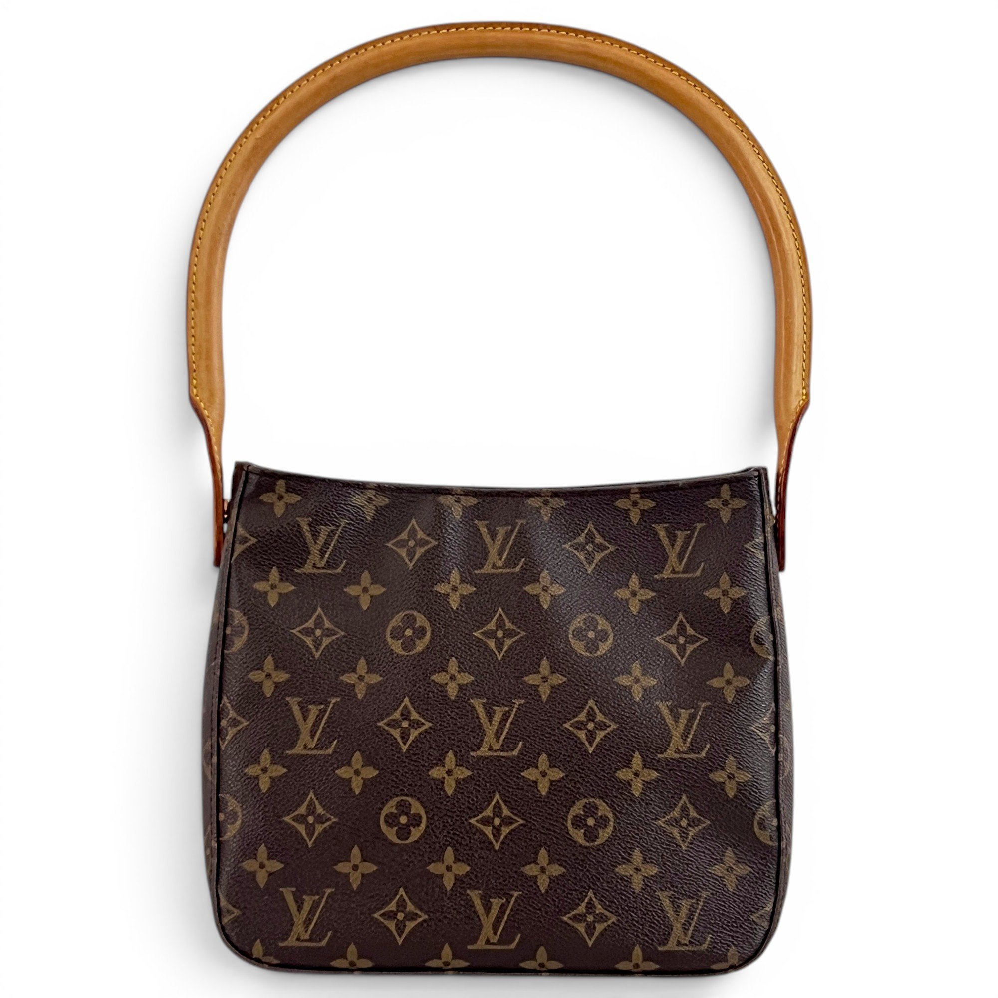 Looping leather handbag