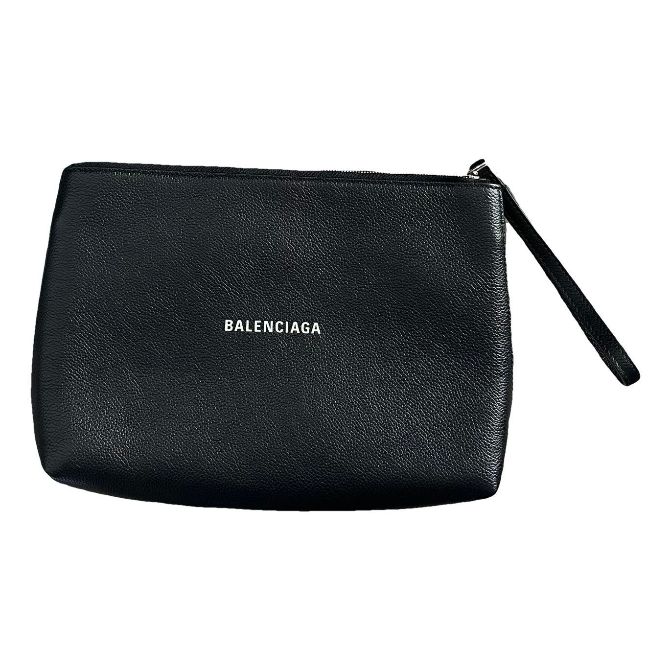 Leather clutch bag