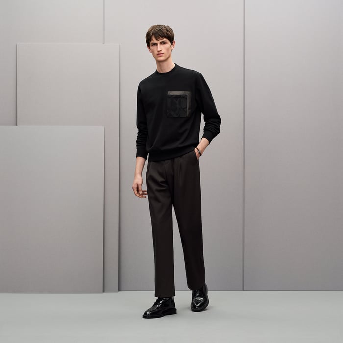 Noir "Eperon d'Or En Perspective" Crewneck Sweater