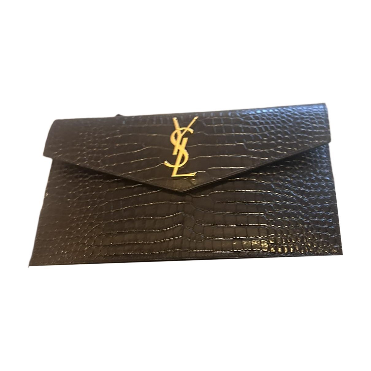 Leather clutch bag