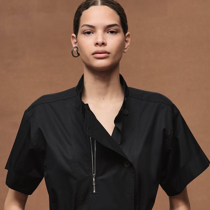 Noir Drawstring Shirt