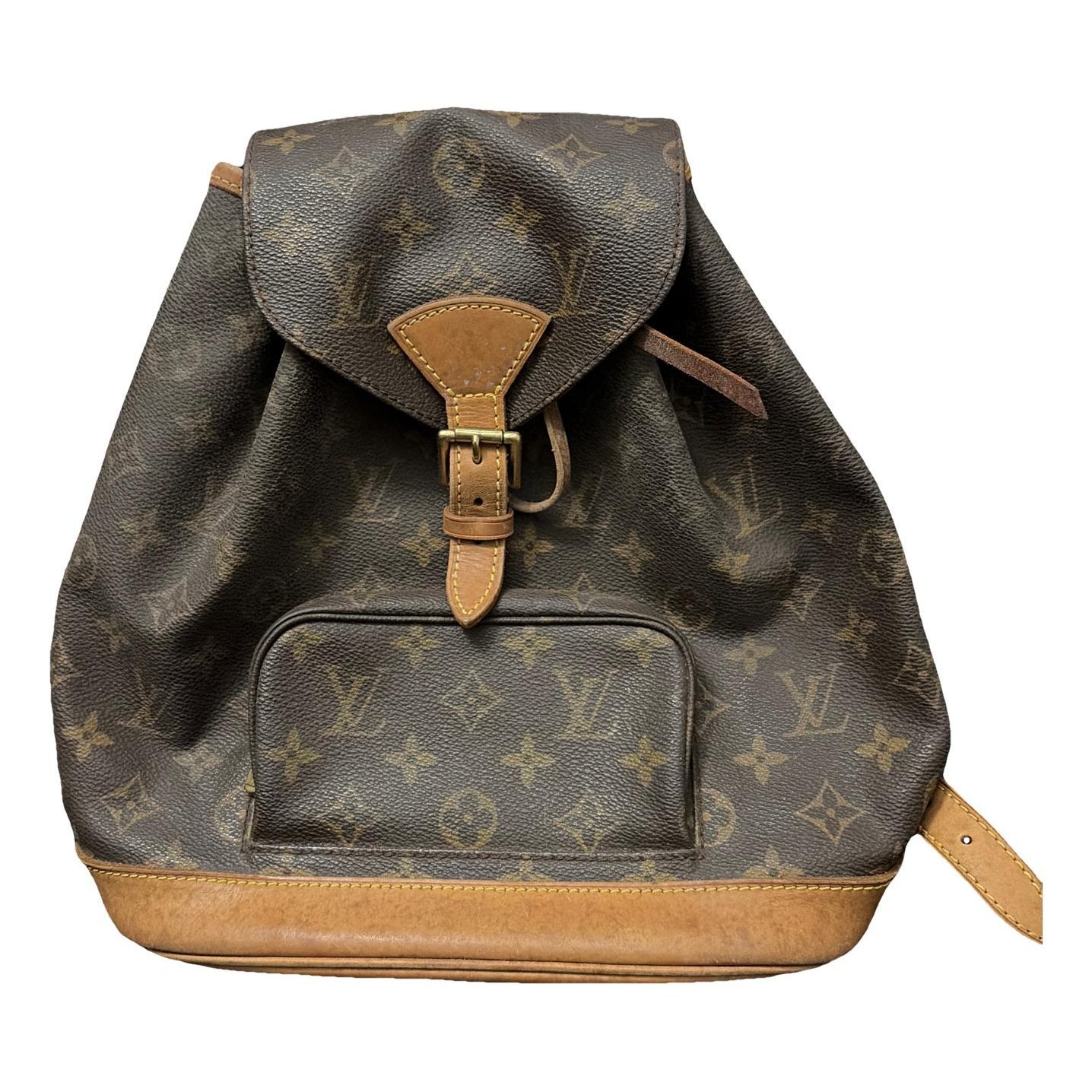 Montsouris Vintage leather backpack