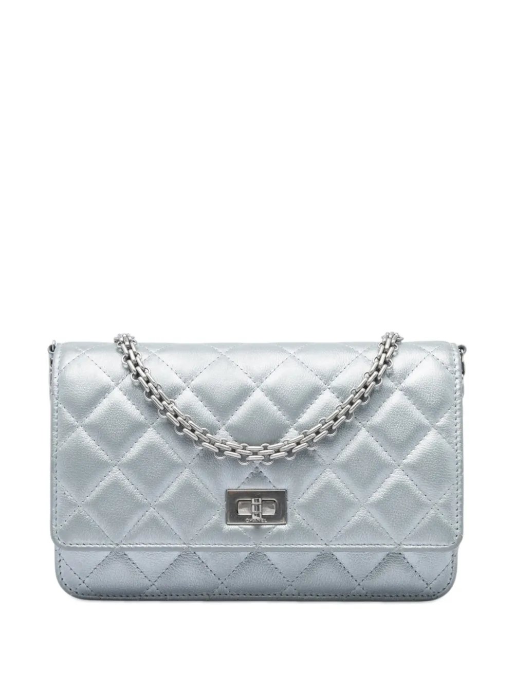 2021-2026 Reissue 2.55 Quilted Metallic Aged Calfskin Wallet on Chain handbag