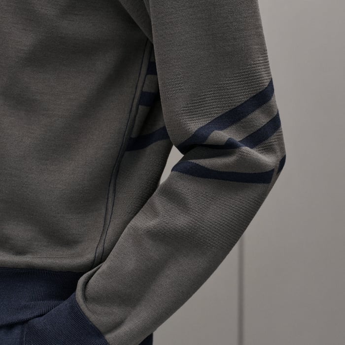 Bleu Nuit "H Golf" Reversible Zipped Jacket