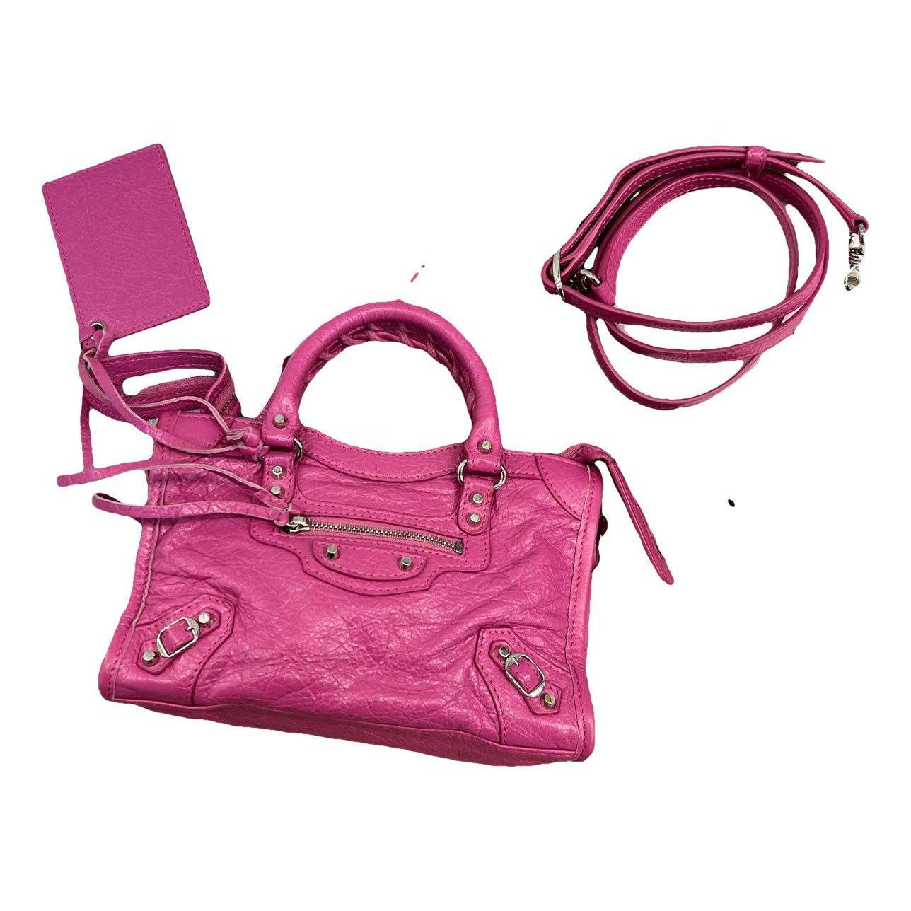City leather handbag