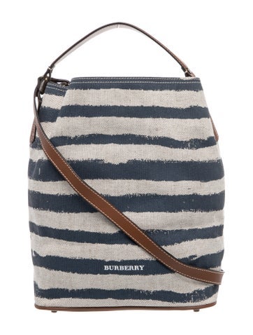 Burberry Canvas Canvas Striped Bucket