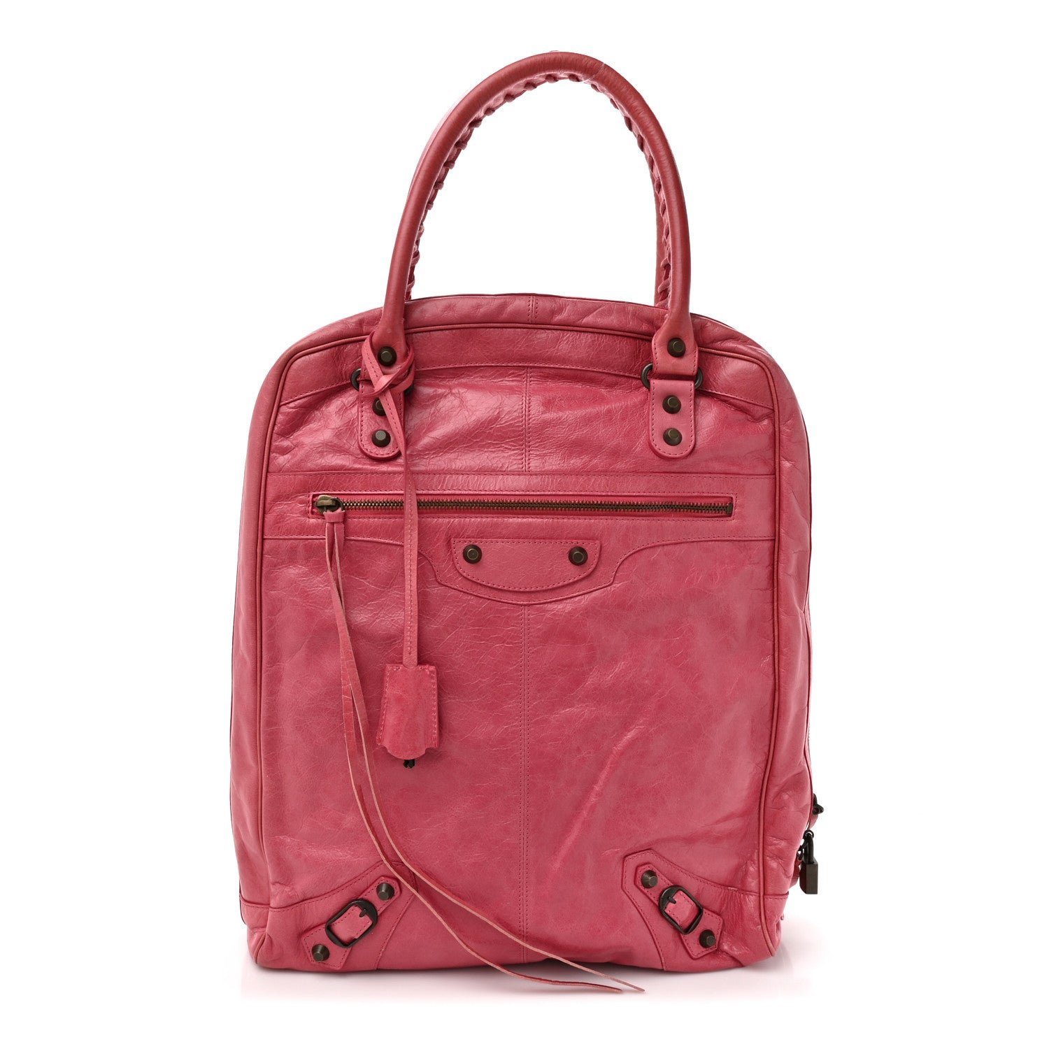 Balenciaga Balenciaga Agneau Classic Hardware Briefcase Tote Pivoine