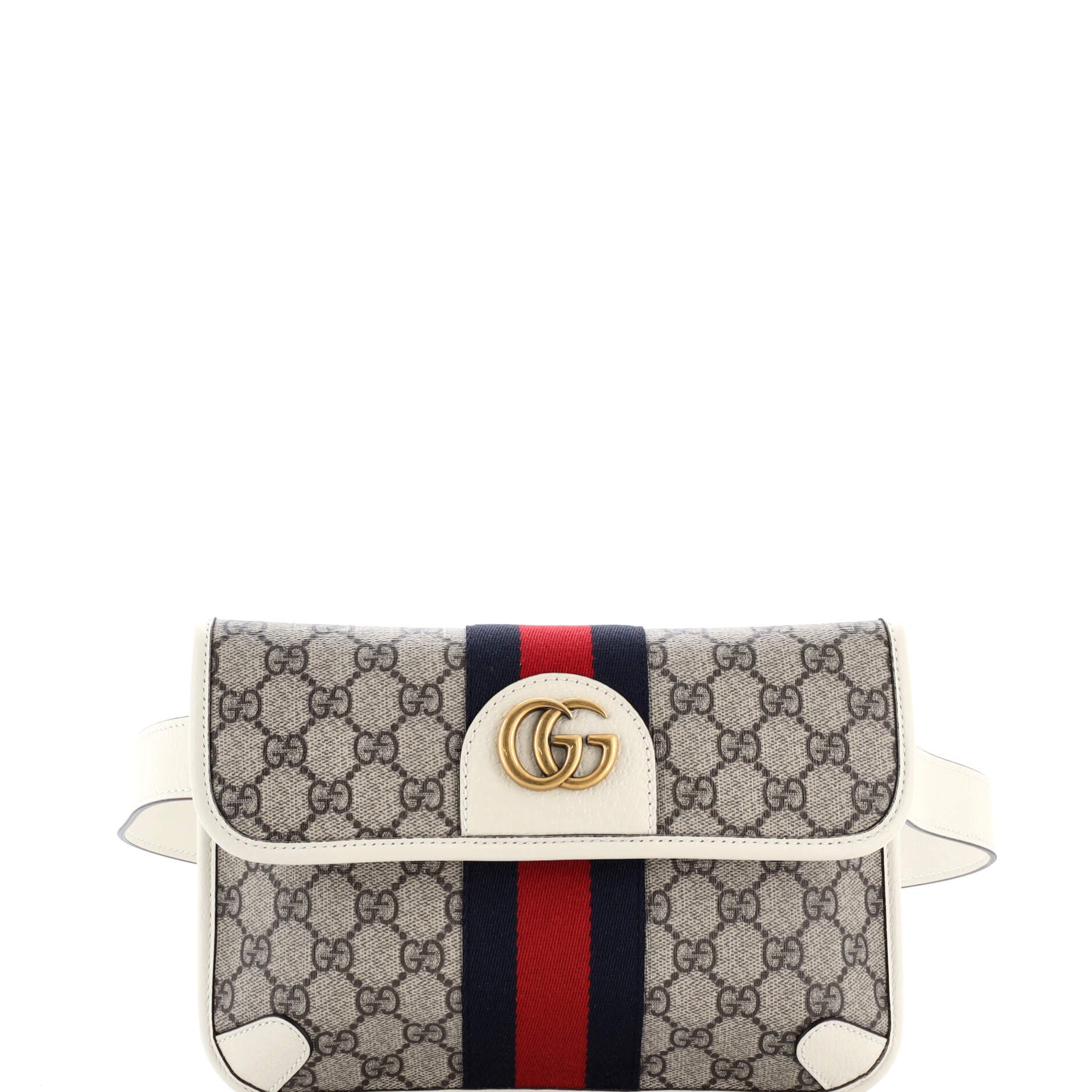 Ophidia Flap Belt Bag GG Coated Canvas with Leather