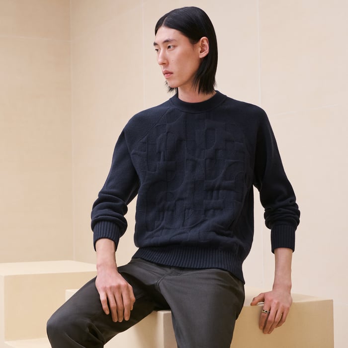 Marine "Maillon Puzzle 3d" Crewneck Sweater