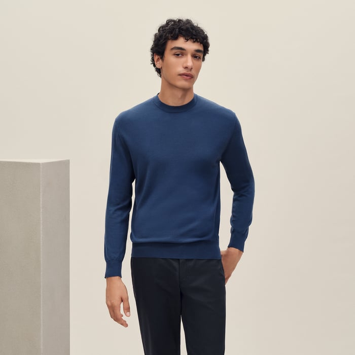 Indigo "Detail H" Crewneck Sweater