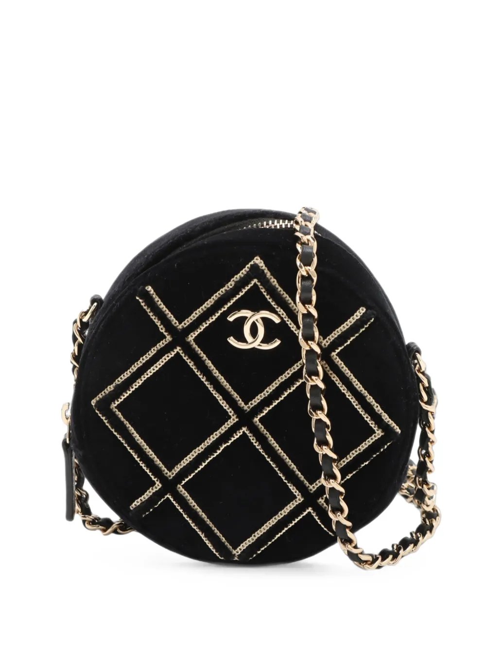 2019 Velvet Pearl Sequin Round crossbody bag