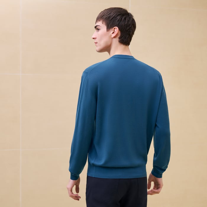 Bleu Turquin "Detail H" Crewneck Sweater