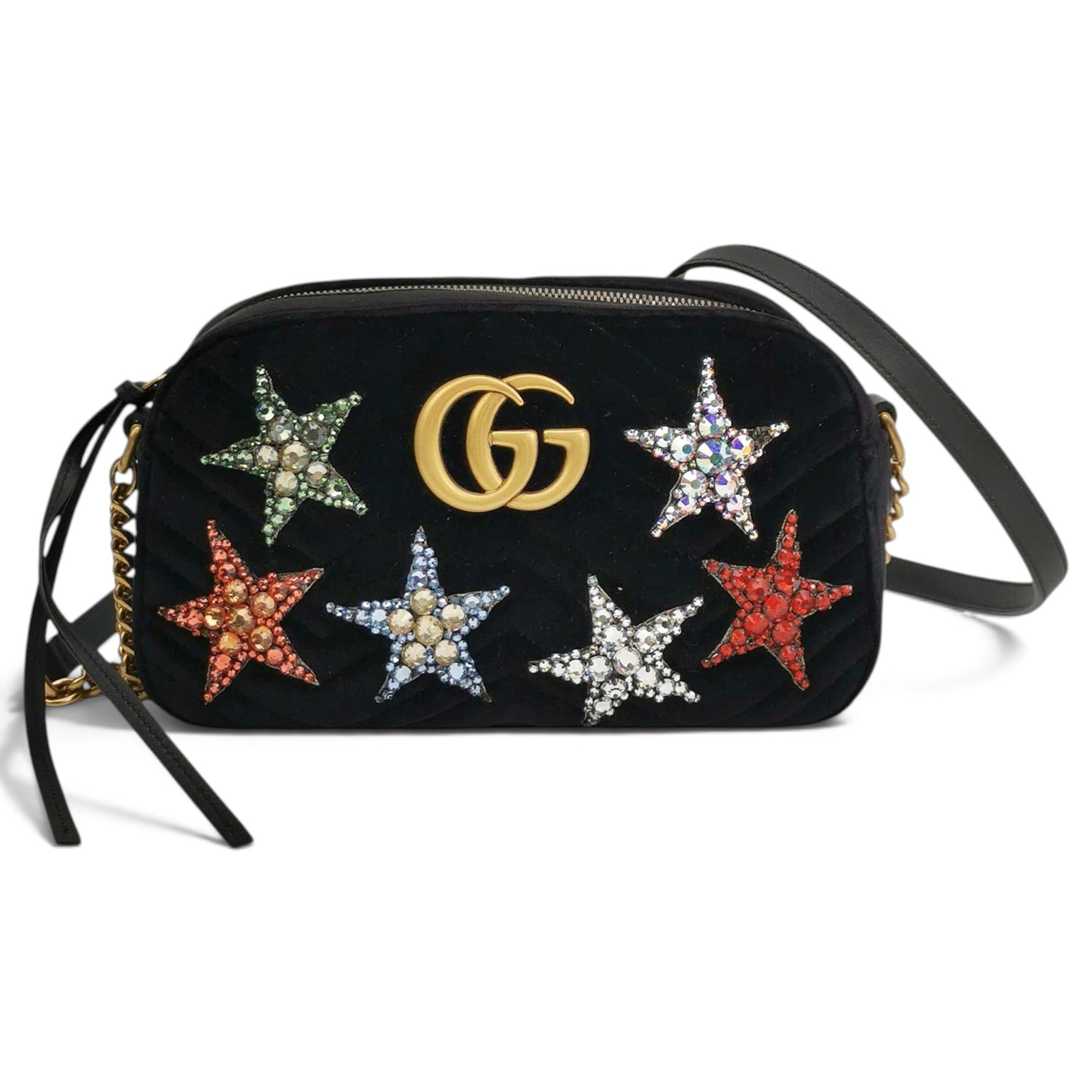 GG Marmont velvet crossbody bag