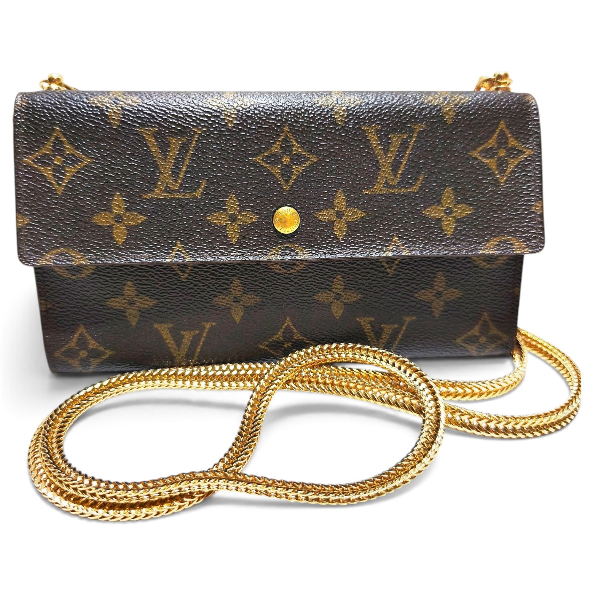 Leather clutch bag