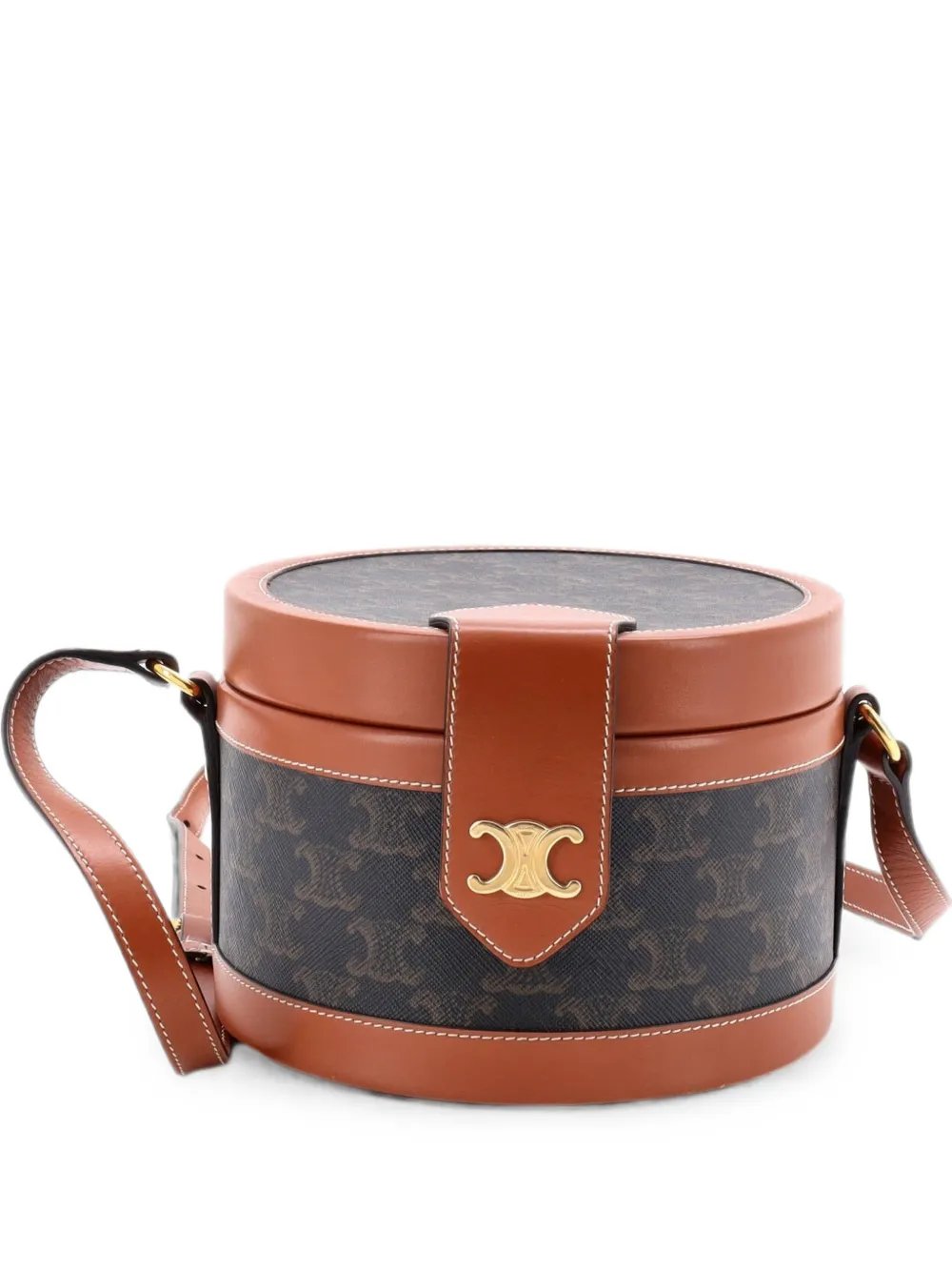 Tambour Bag Triomphe Coated Canvas Medium crossbody bag