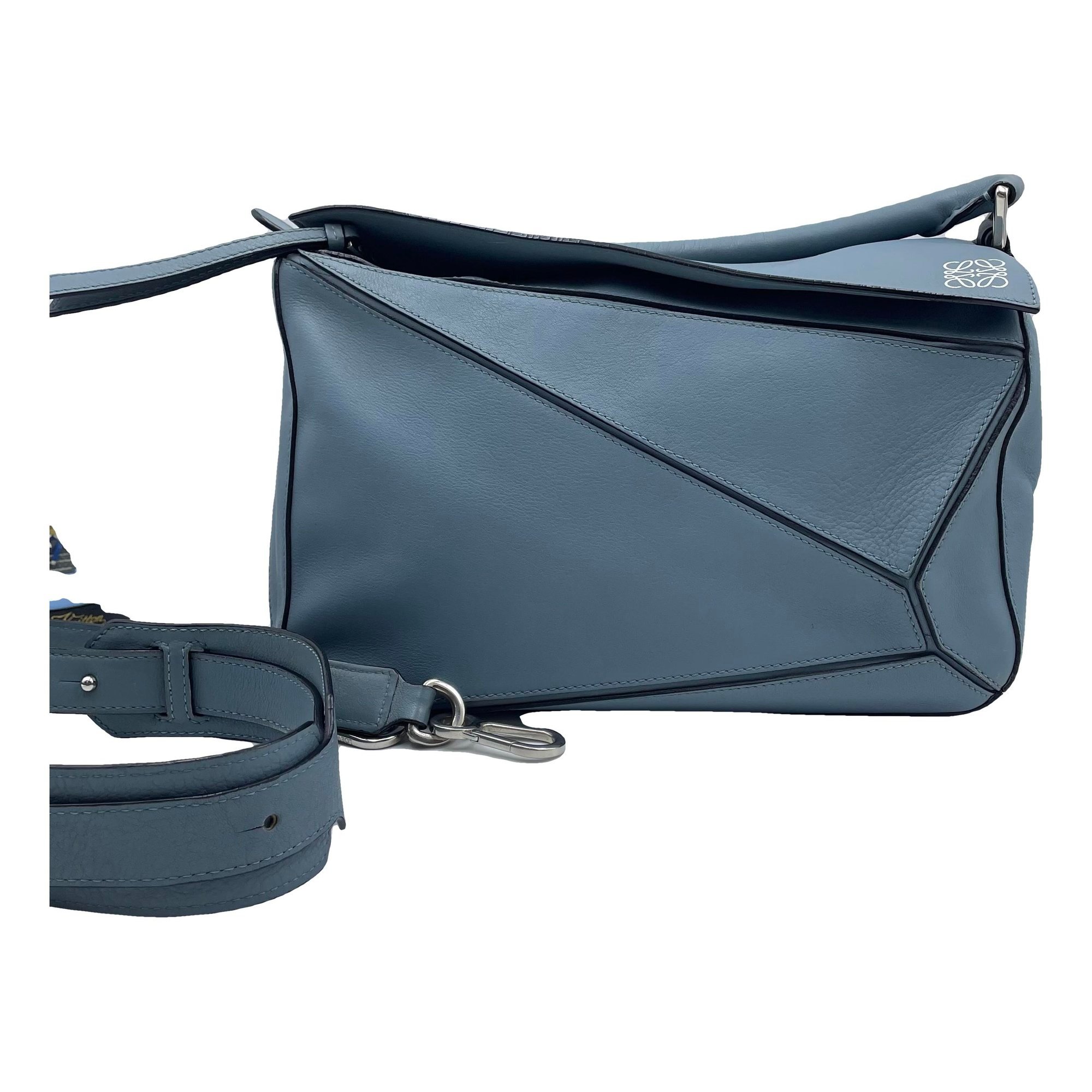Puzzle leather handbag
