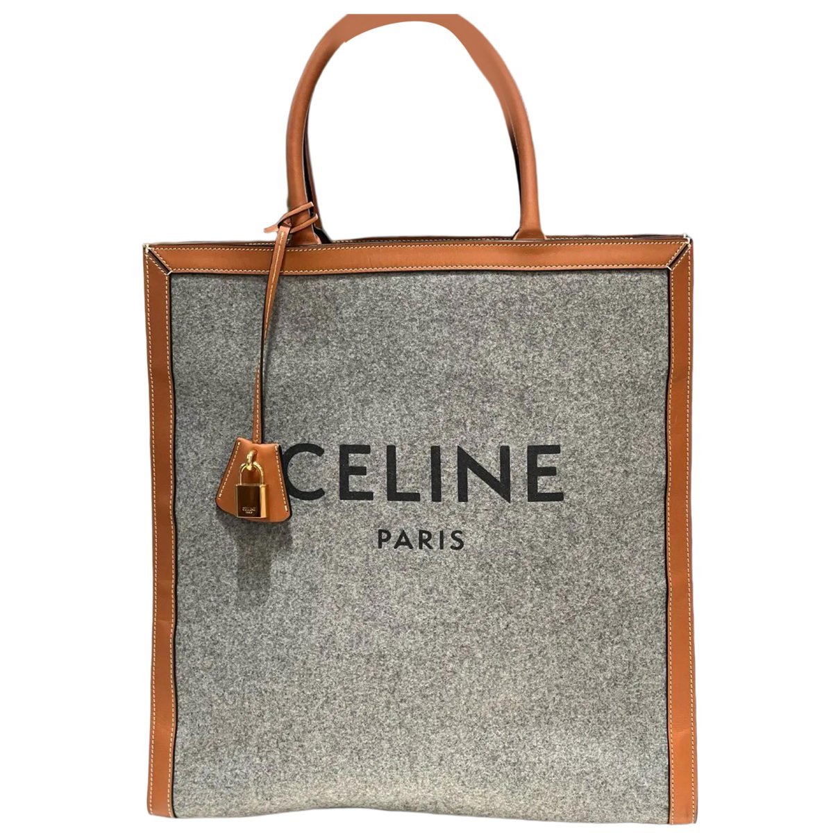 Cabas Vertical leather handbag