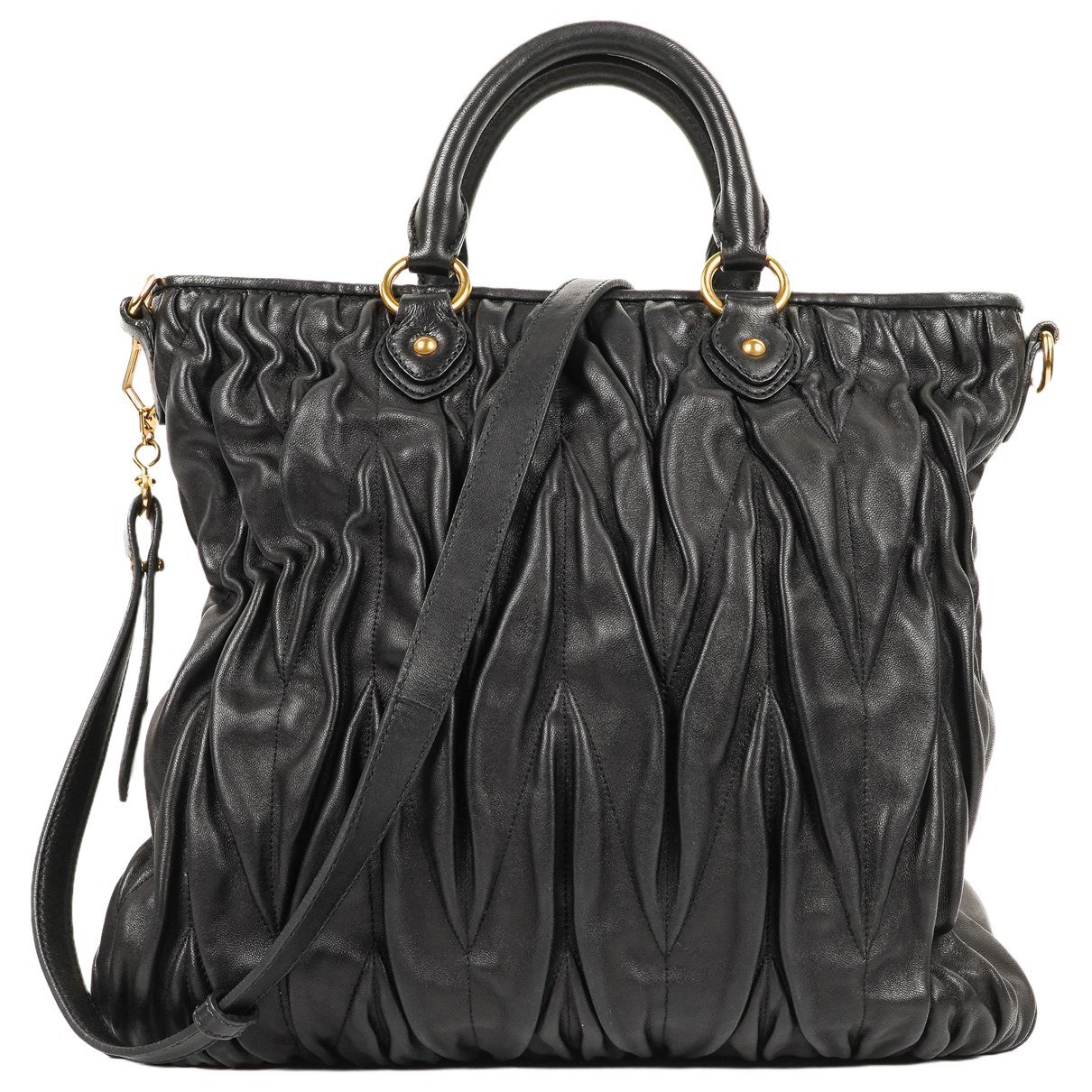 Matelassé leather handbag