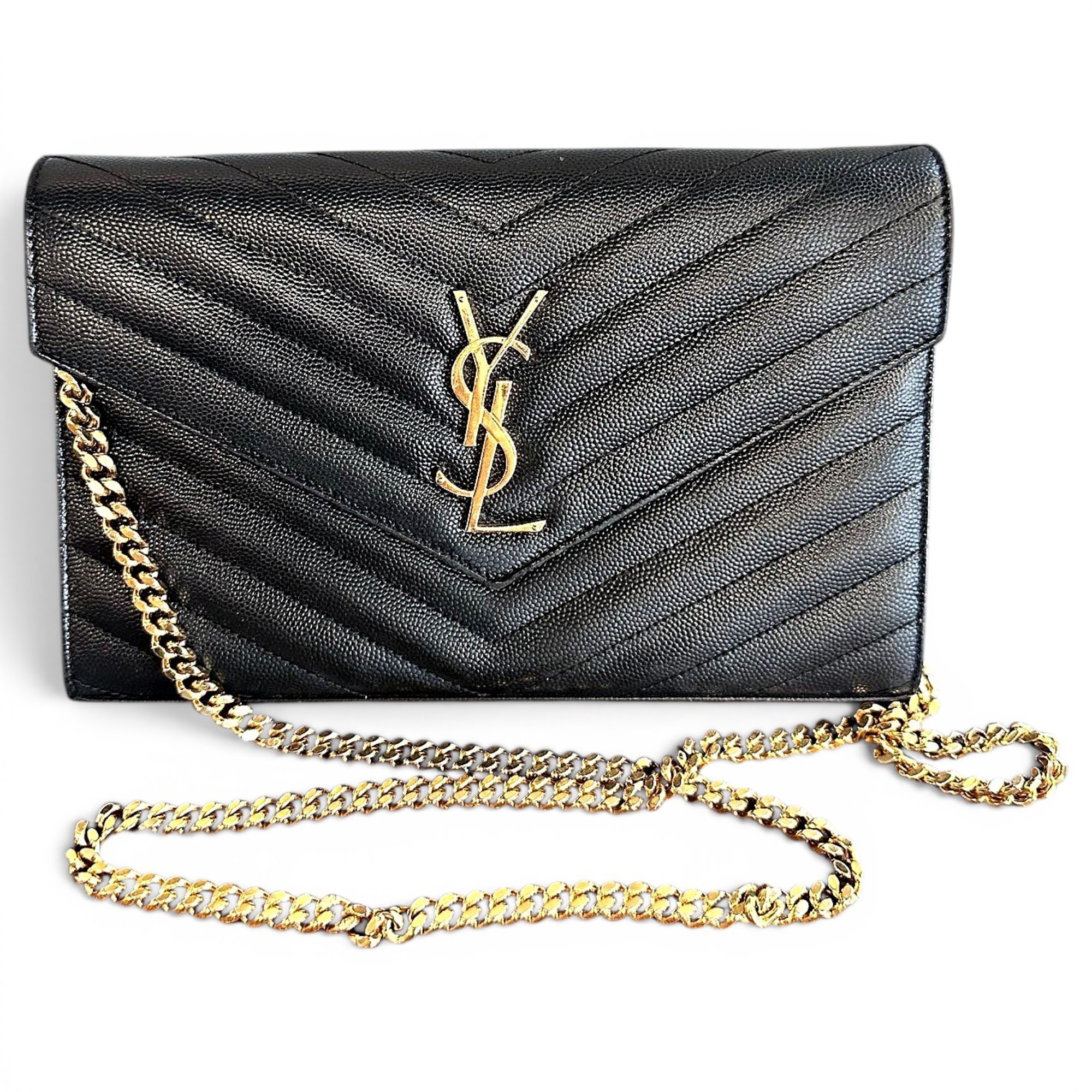 Envelope leather handbag