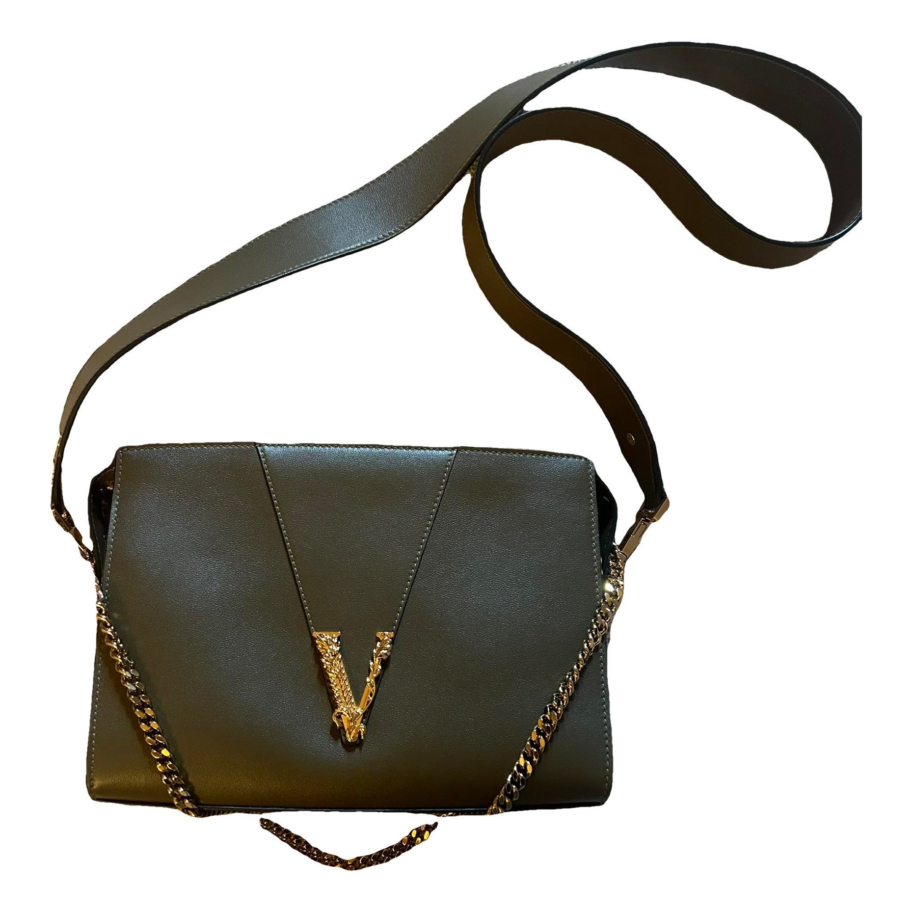 Versace Virtus leather crossbody bag
