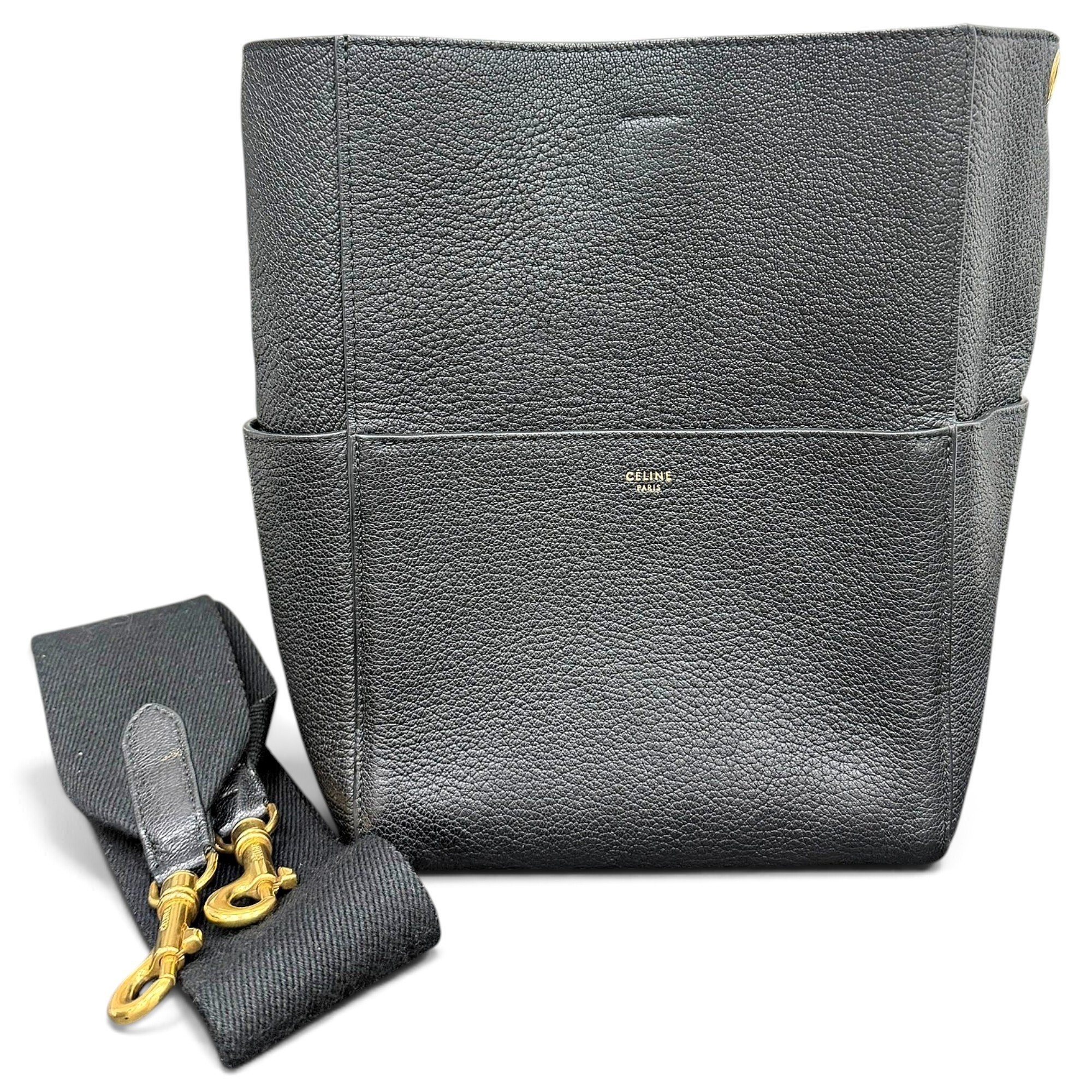 Seau Sangle leather handbag