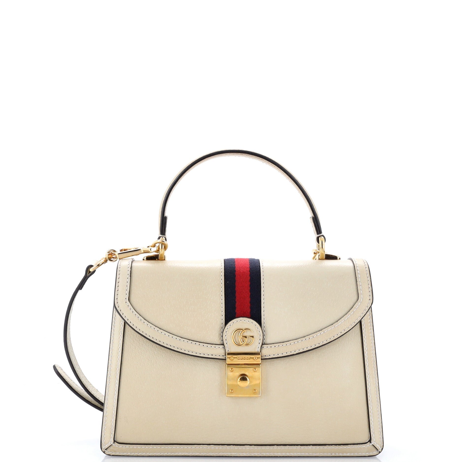 Ophidia Flap Top Handle Bag Leather Small