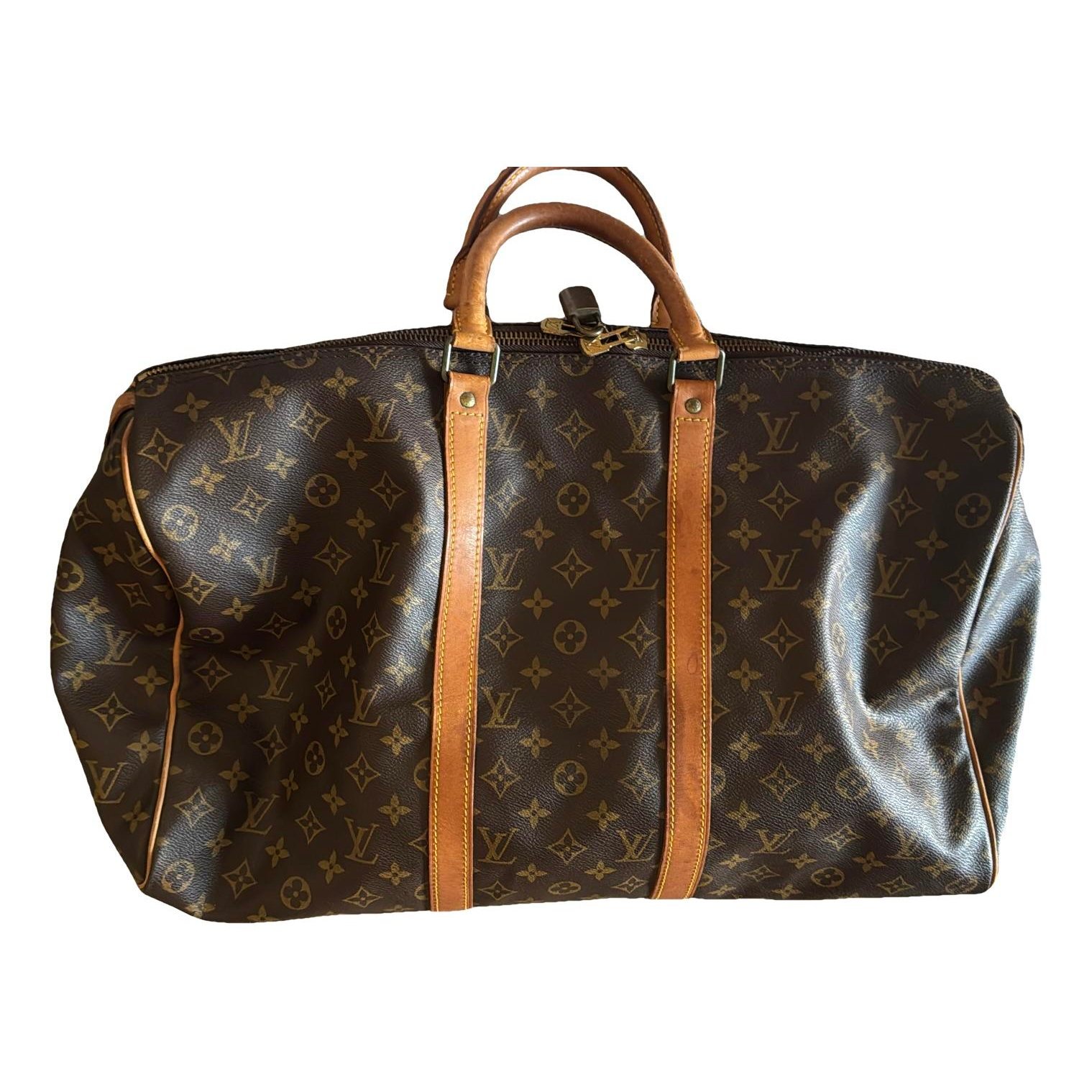 Keepall leather travel bag