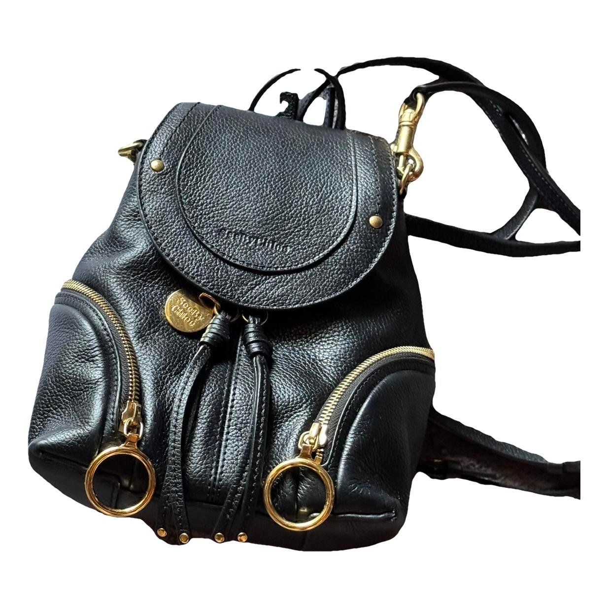 Leather backpack