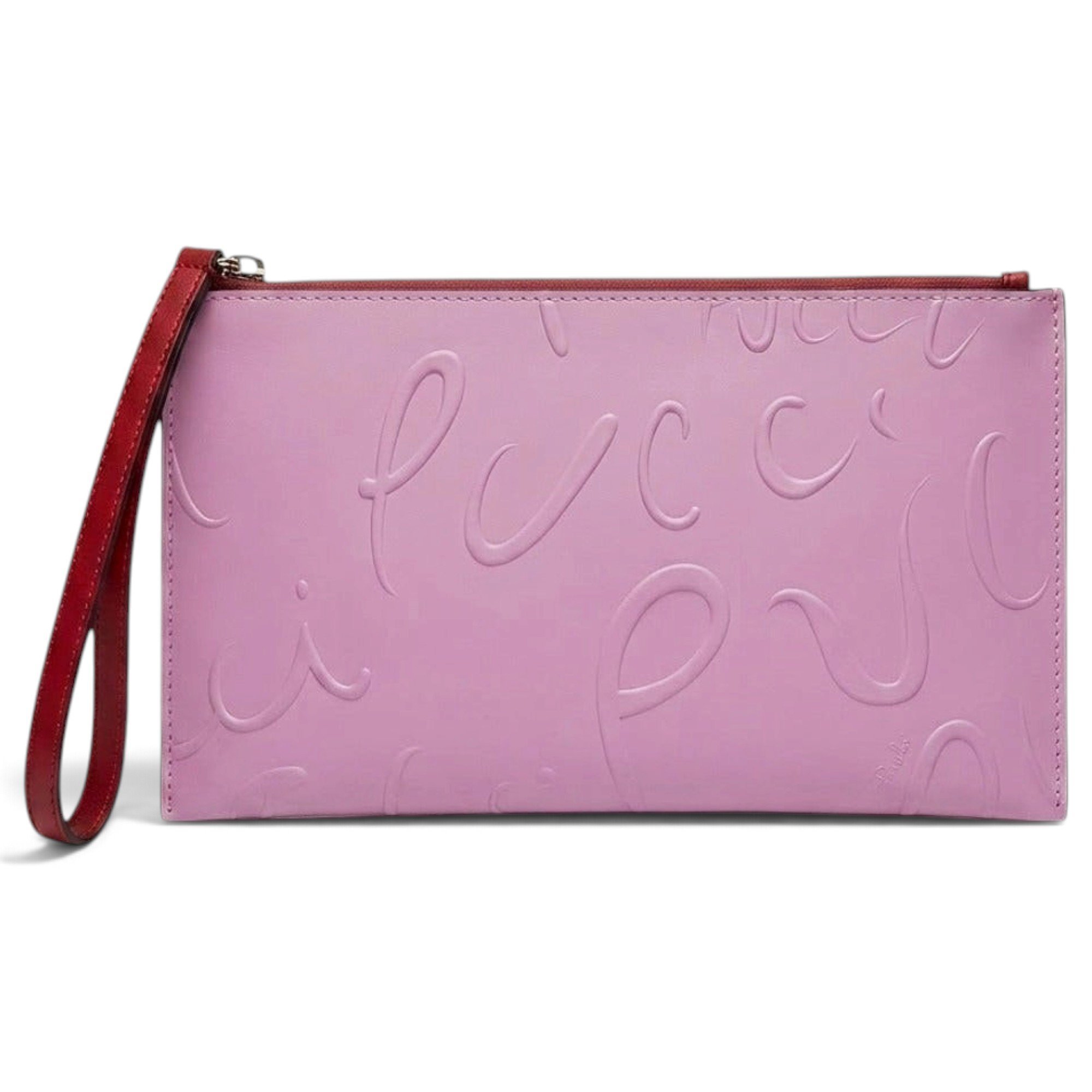 Leather clutch bag