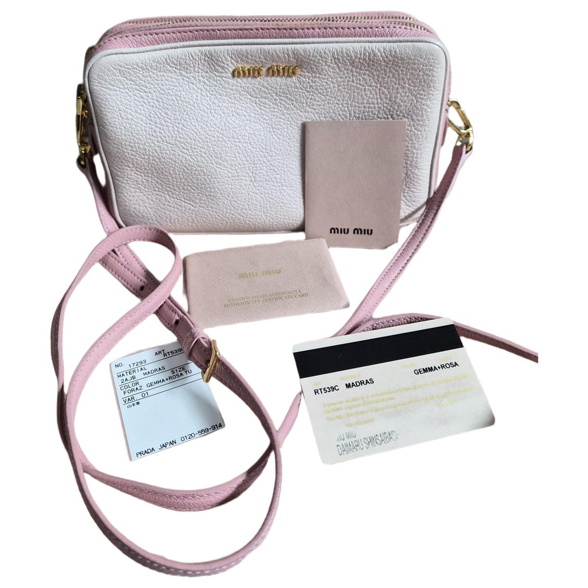Madras leather crossbody bag