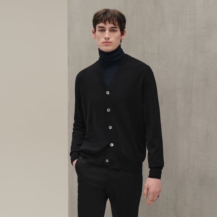 Noir "Detail H" Buttoned Cardigan