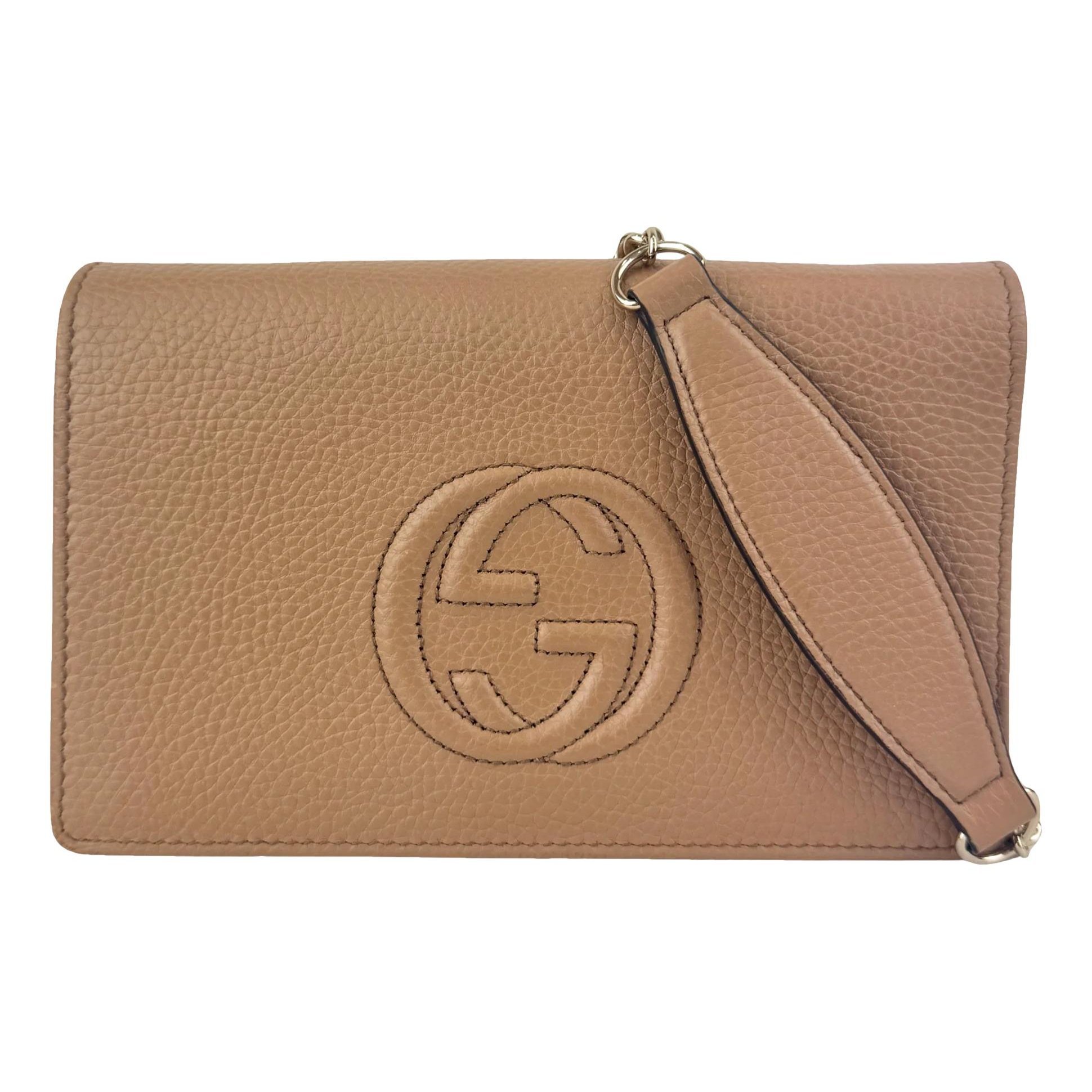 Leather clutch bag