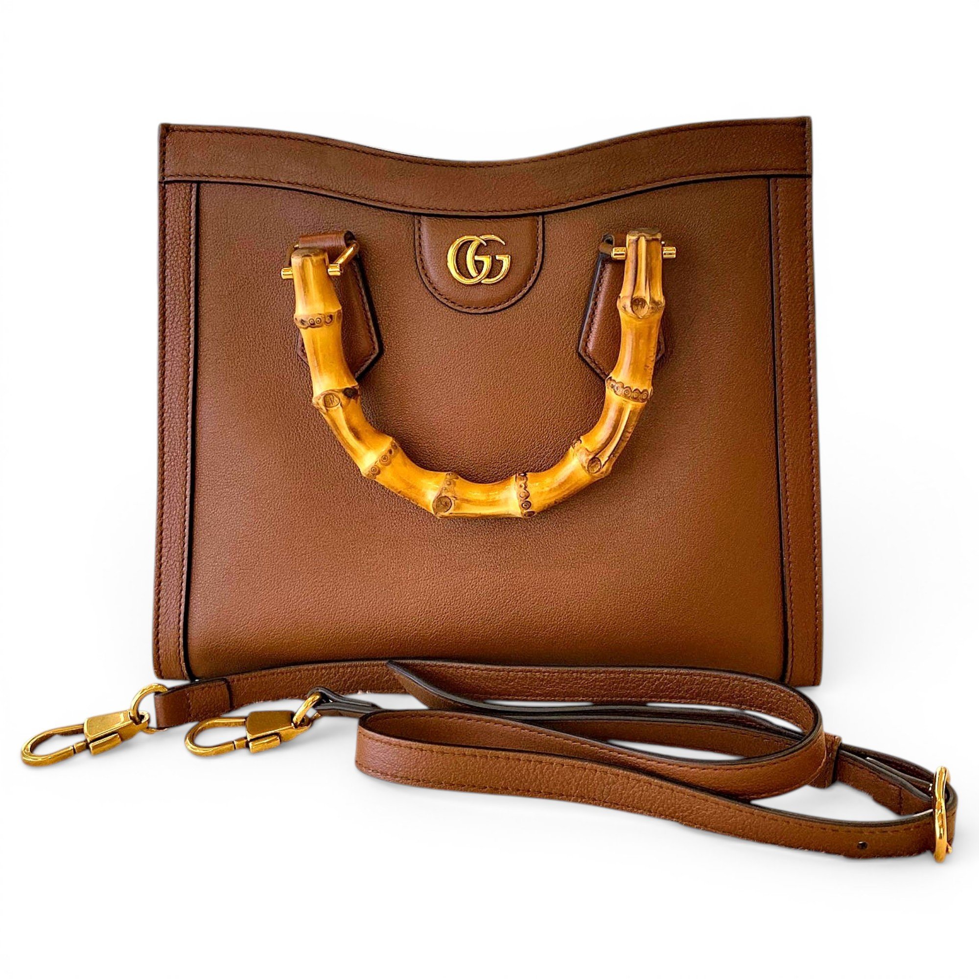 Diana Bamboo leather handbag