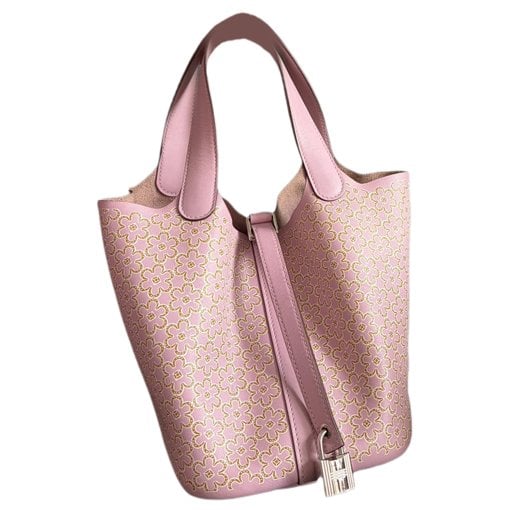 Picotin leather tote