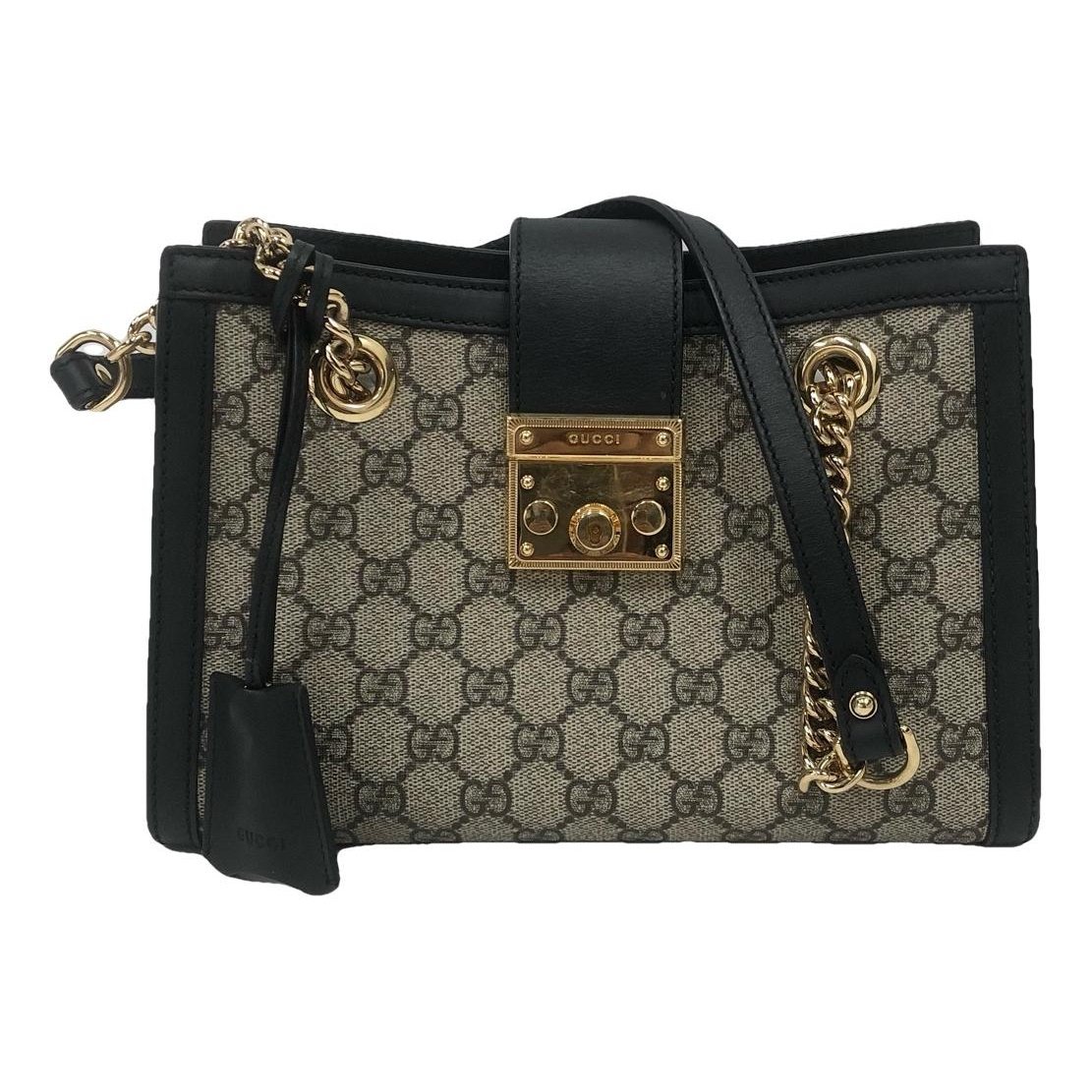Padlock leather handbag