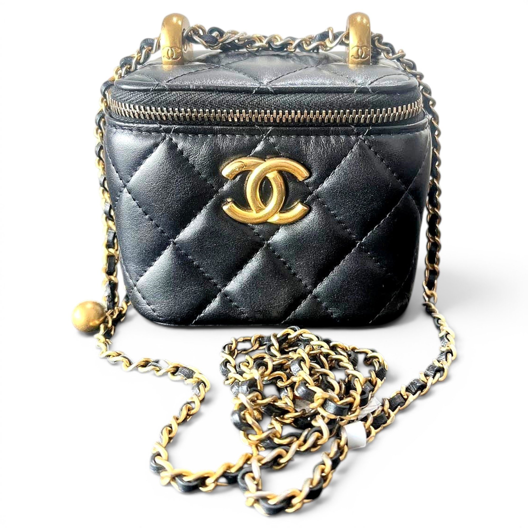 Trendy CC Vanity pony-style calfskin handbag