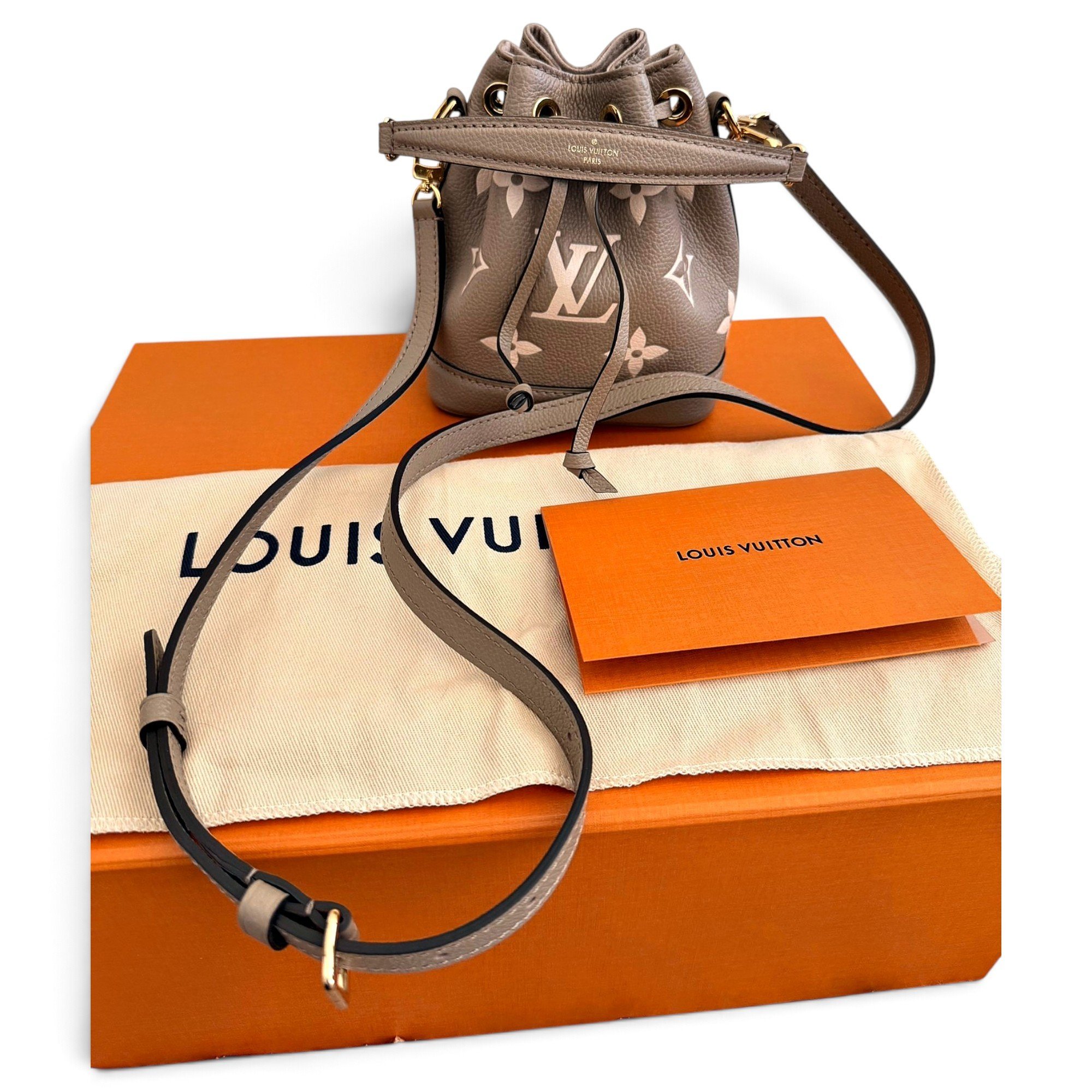 Nano Noé leather crossbody bag