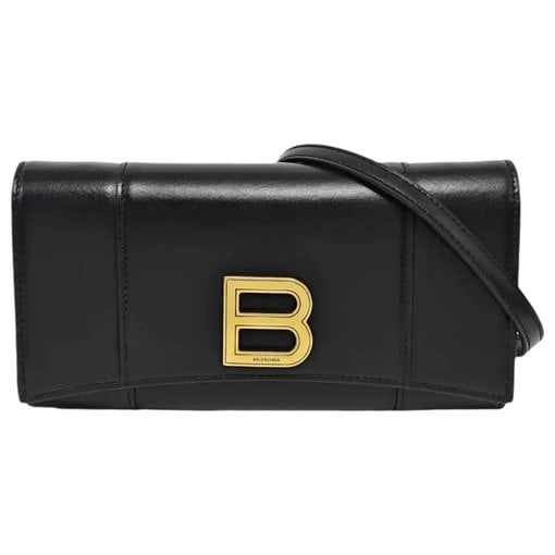 Hourglass leather crossbody bag
